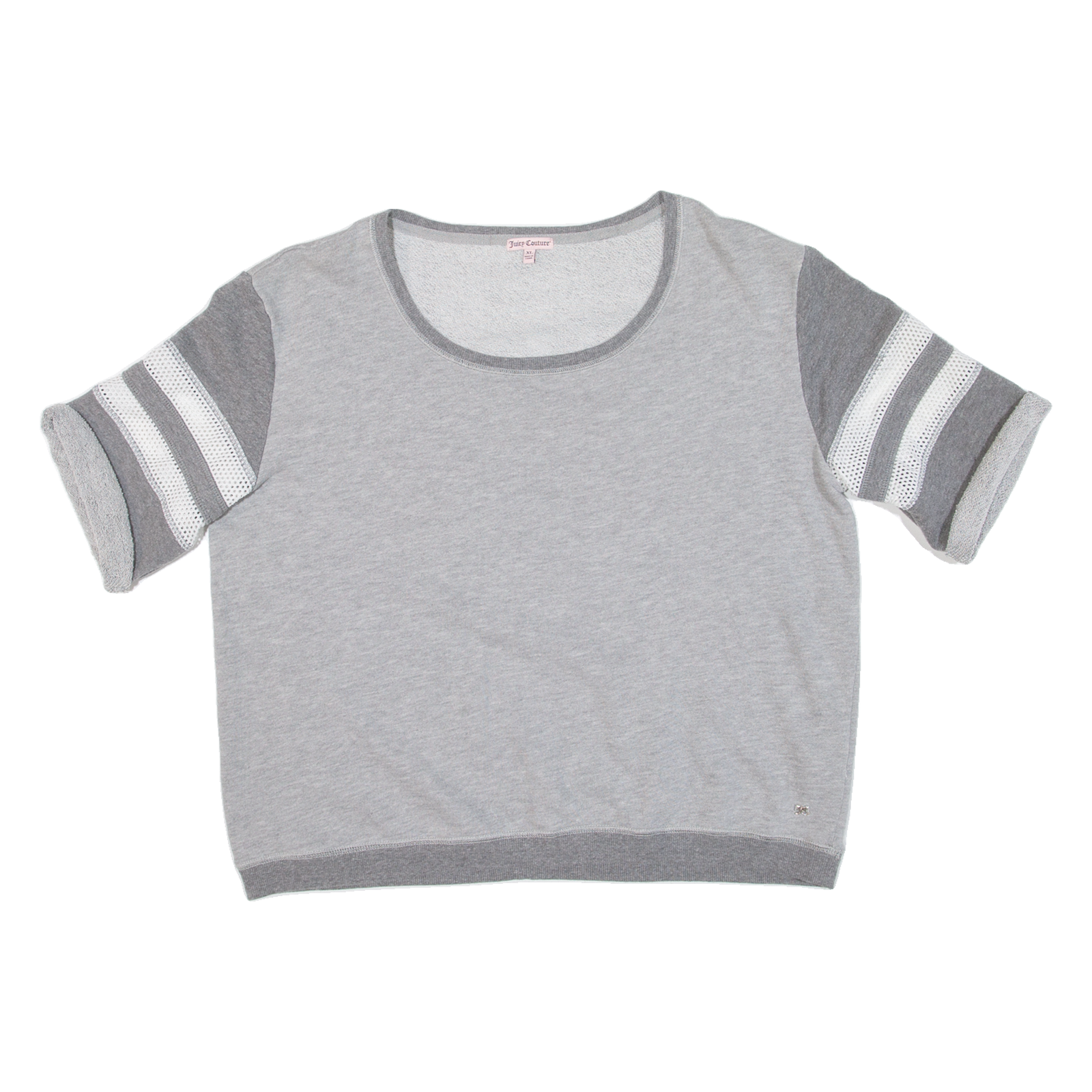 JUICY COUTURE Cropped Womens T-Shirt Grey XL Refurbished - N/A refurbished available on Cerqular