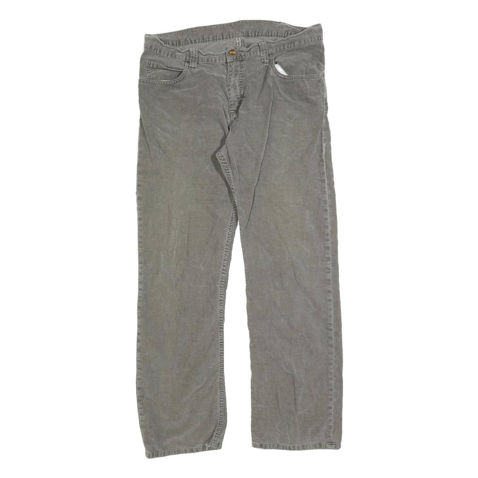 CARHARTT Mens Cotton Blend Grey Regular Straight Trousers W34 L29 Durable Refurbished - N/A refurbished available on Cerqular