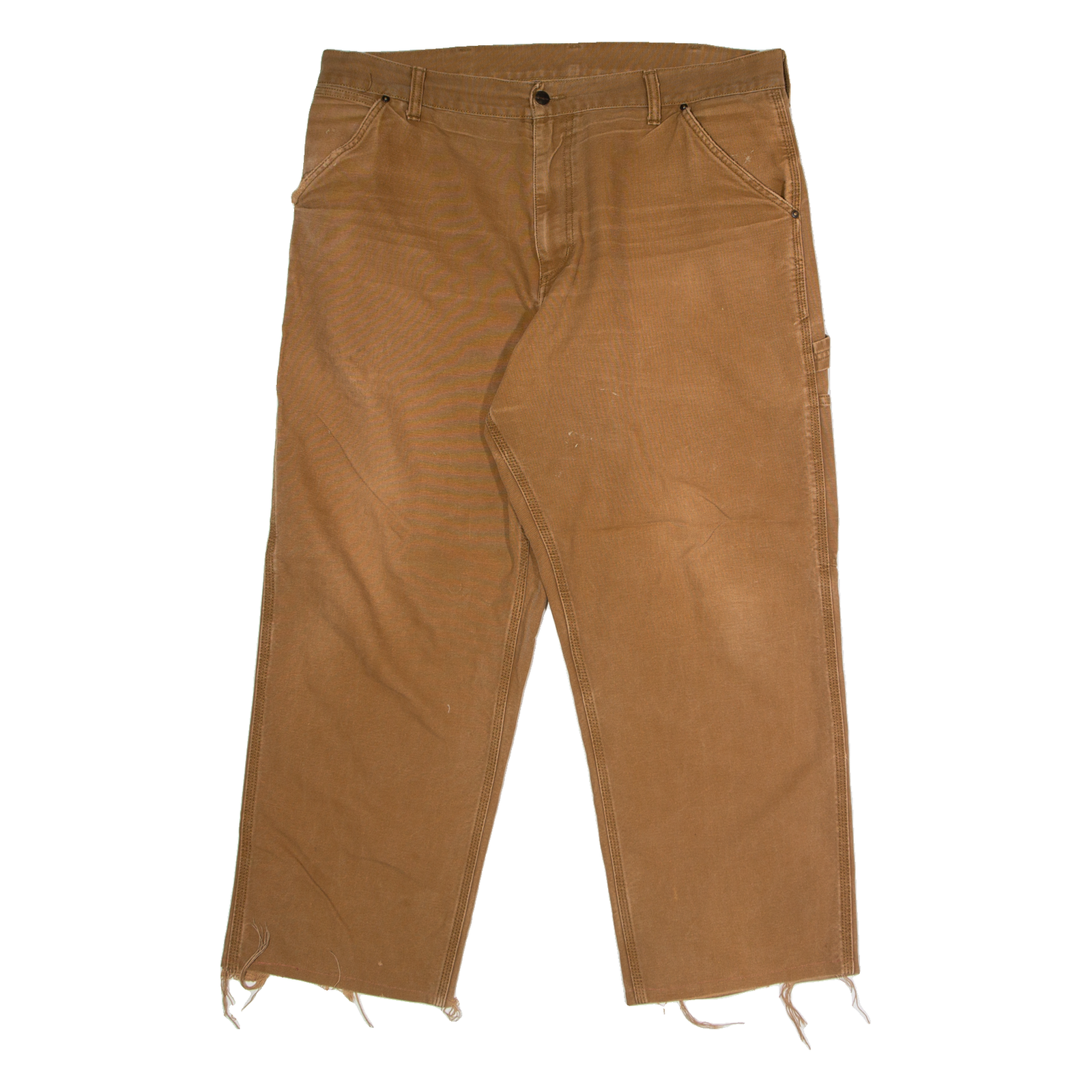 CARHARTT WIP Single Knee Carpenter Mens Canvas Trousers Brown Straight W38 L26 Refurbished - N/A refurbished available on Cerqular