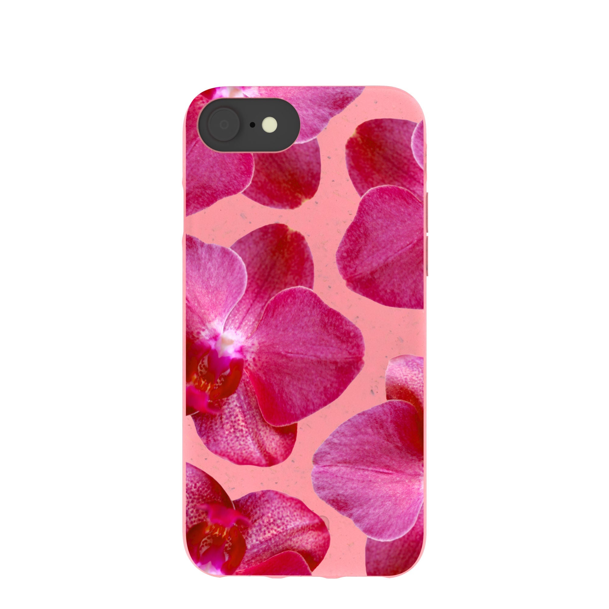 Bubblegum Pink Pink Orchids iPhone 6/6s/7/8/SE Case Refurbished - Pela Case refurbished available on Cerqular