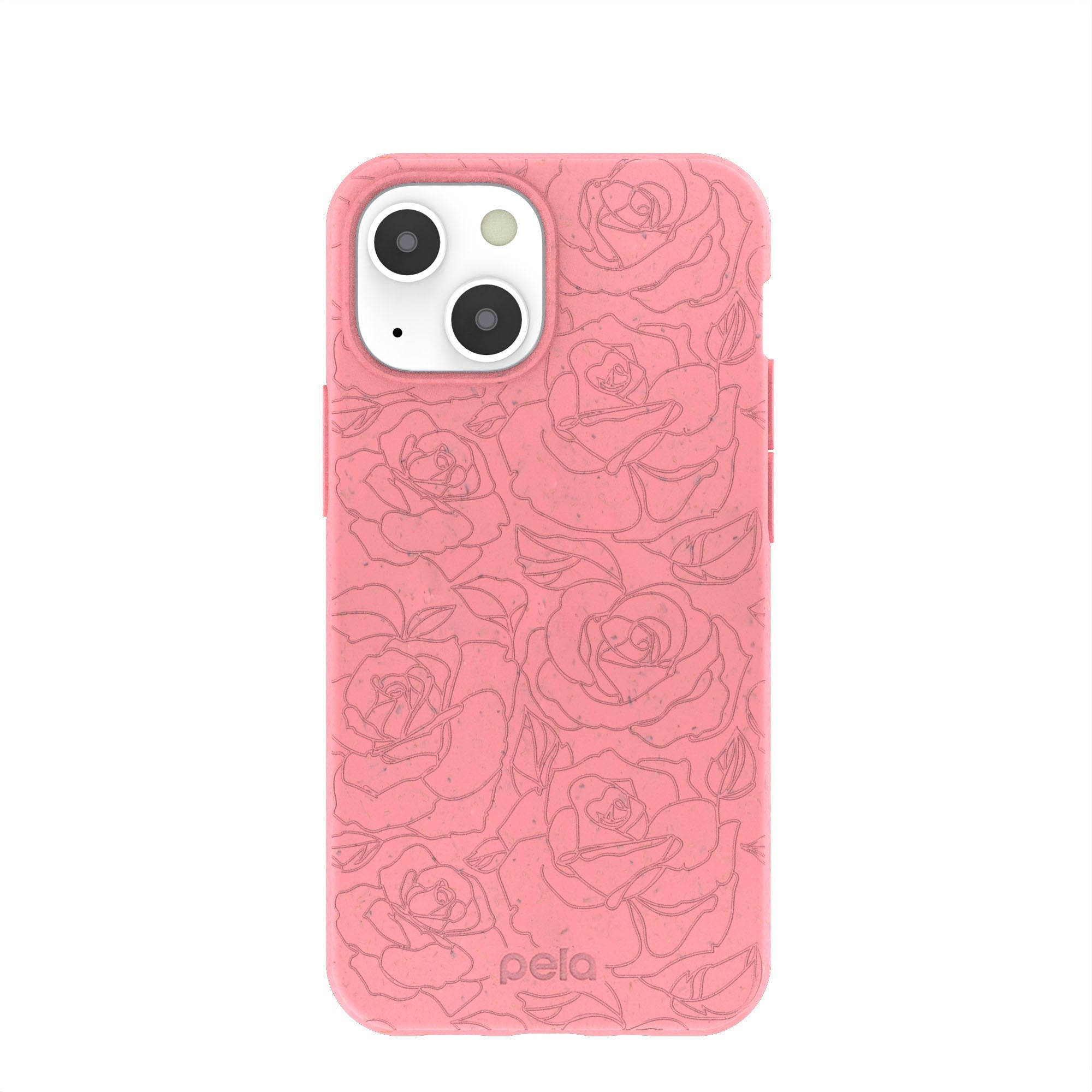 Bubblegum Pink Rosettes iPhone 13 Mini Case Refurbished - Pela Case refurbished available on Cerqular