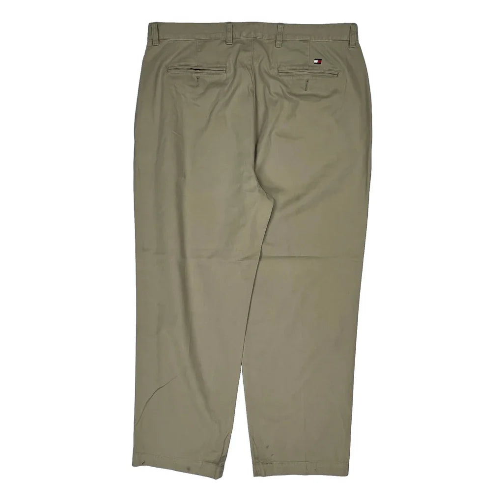 Tommy Hilfiger Chinos - 38W 30L Beige Cotton Refurbished - Thrifted (note: this is a term often used to describe second- refurbished available on Cerqular