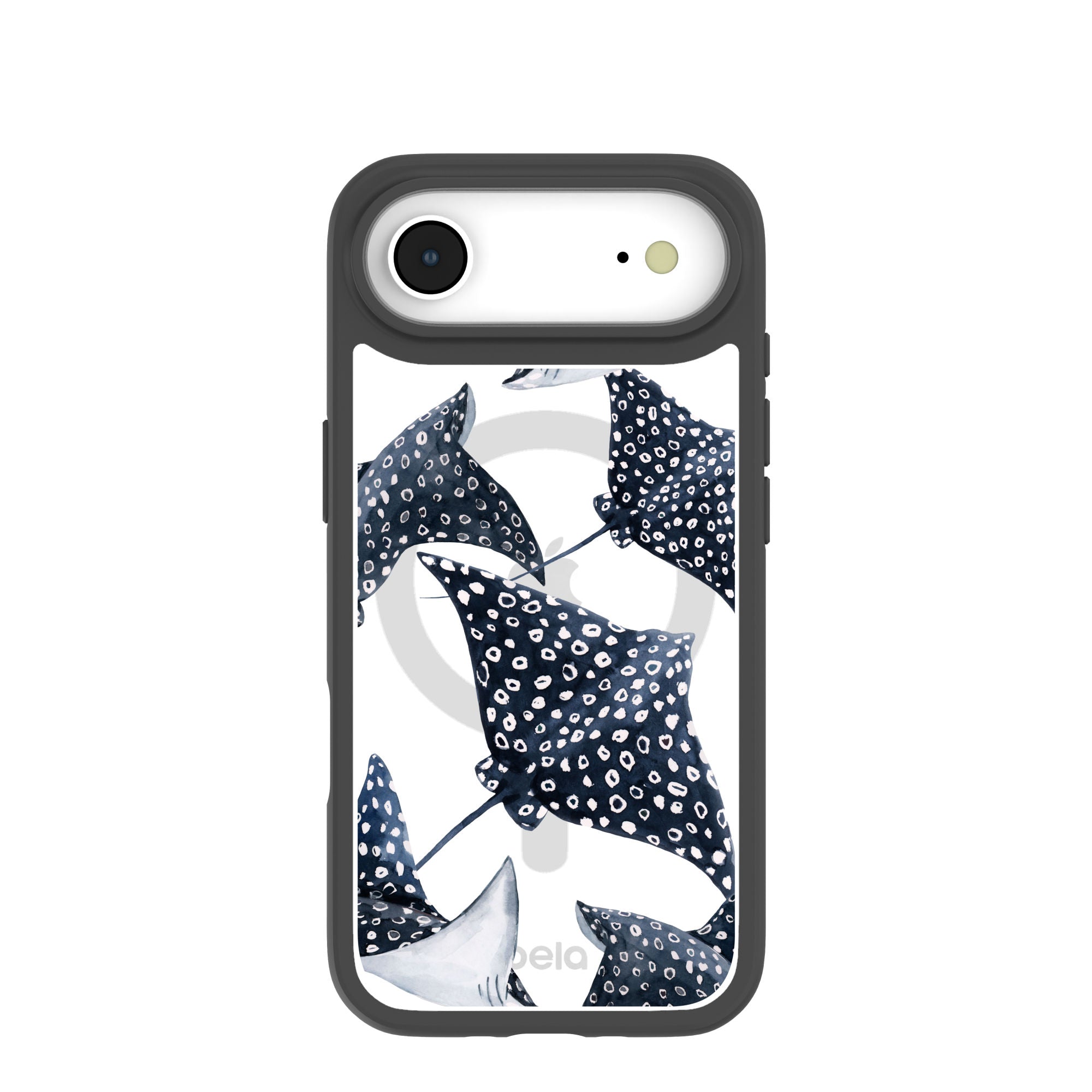 Clear Midnight Rays iPhone Air Case With Noir Ridge (MagSafe included) Refurbished - Pela Case refurbished available on Cerqular