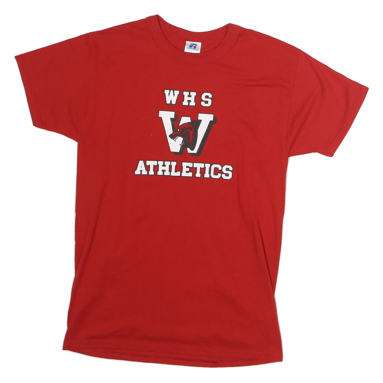 RUSSELL ATHLETIC Mens Red WHS Athletics Graphic T-Shirt S Short Sleeve Crew Neck Refurbished - N/A refurbished available on Cerqular