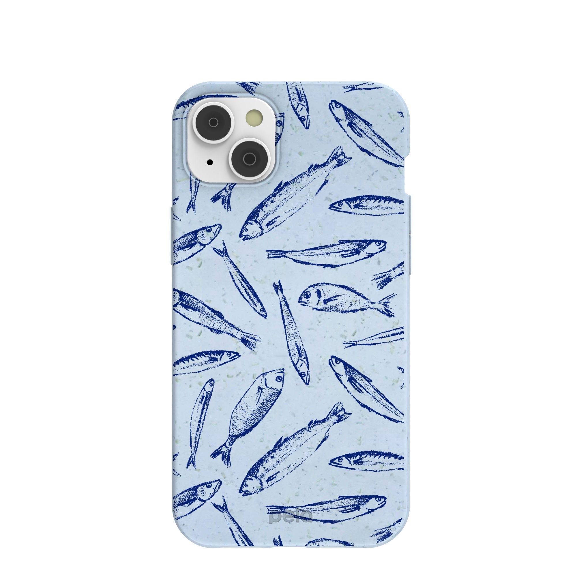 Powder Blue Fishery iPhone 14 Plus Case Refurbished - Pela Case refurbished available on Cerqular