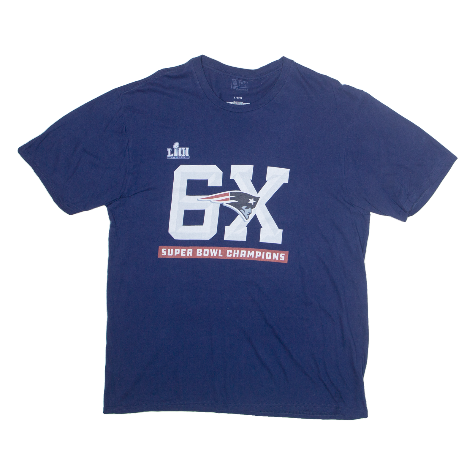 NFL New England Patriots Mens T-Shirt Blue USA L Refurbished - N/A refurbished available on Cerqular