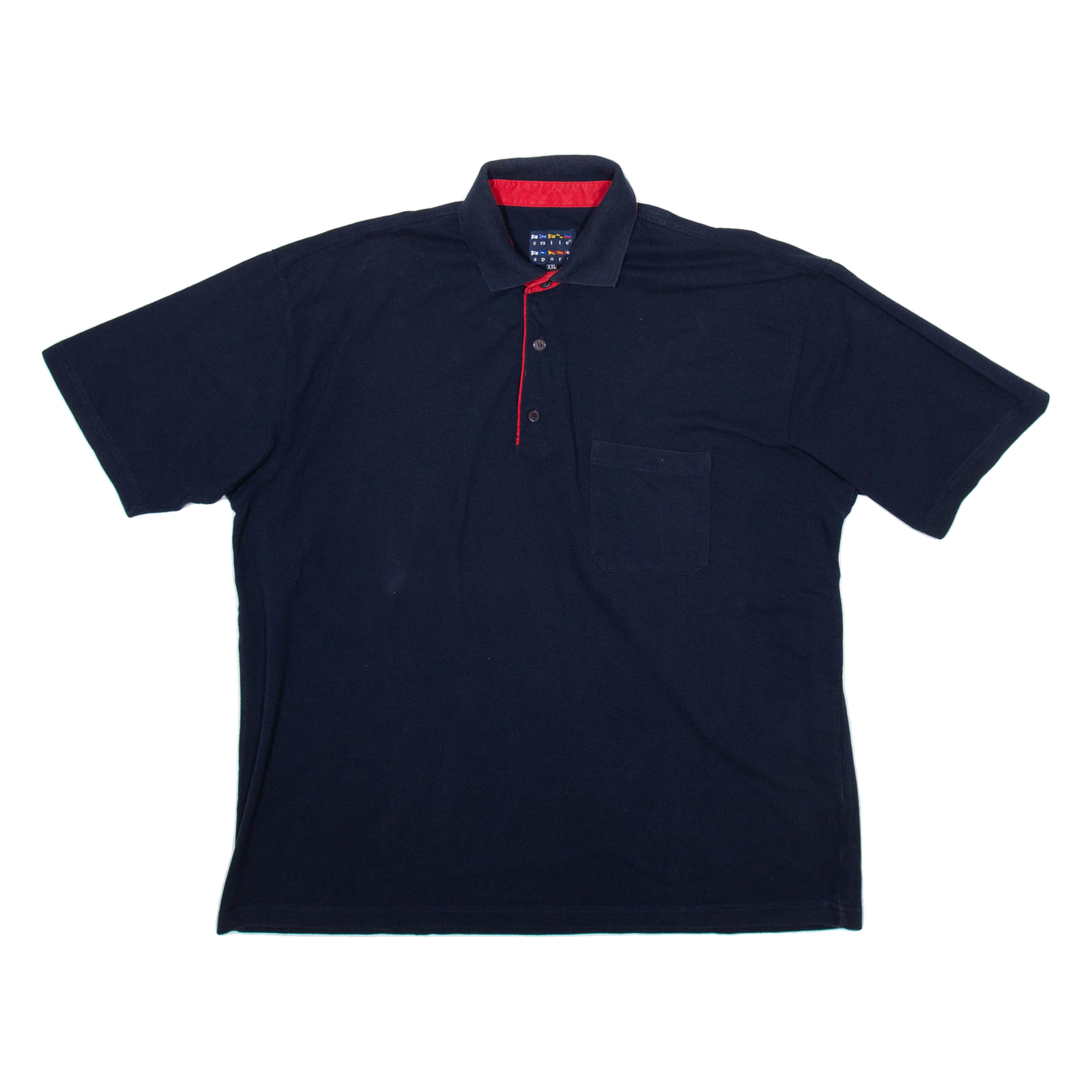 SMILE SPORT Mens Polo Shirt Blue 2XL Refurbished - N/A refurbished available on Cerqular