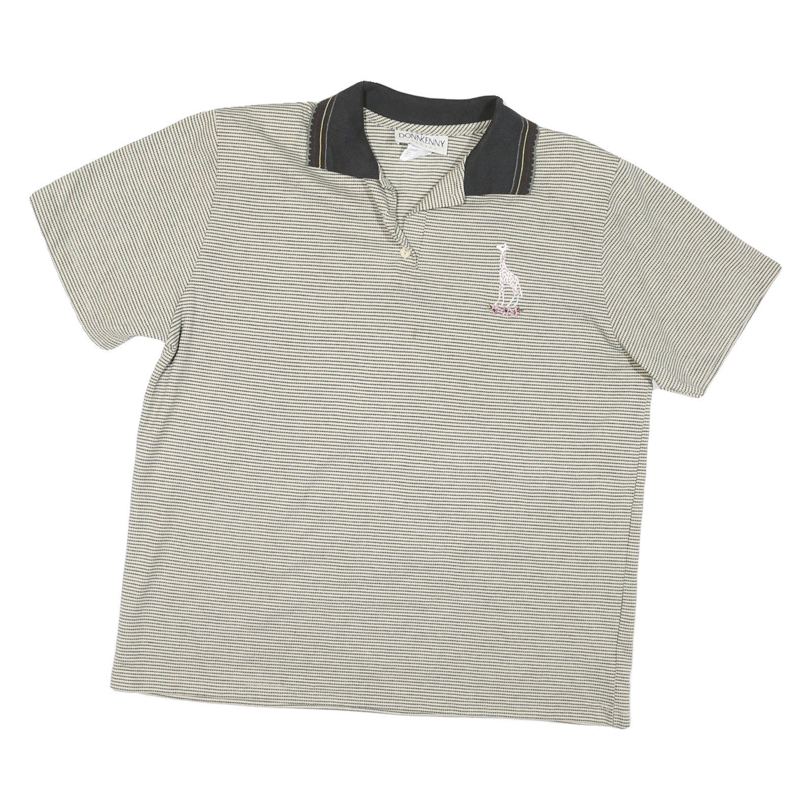 Buy DONNKENNY Mens Beige & Black Striped Polo Shirt L Cotton Blend Short Sleeve Refurbished - $14.29 DONNKENNY Mens Beige & Black Striped Polo Shirt L Cotton Blend Short Sleeve Refurbished - N/A refurbished available on Cerqular