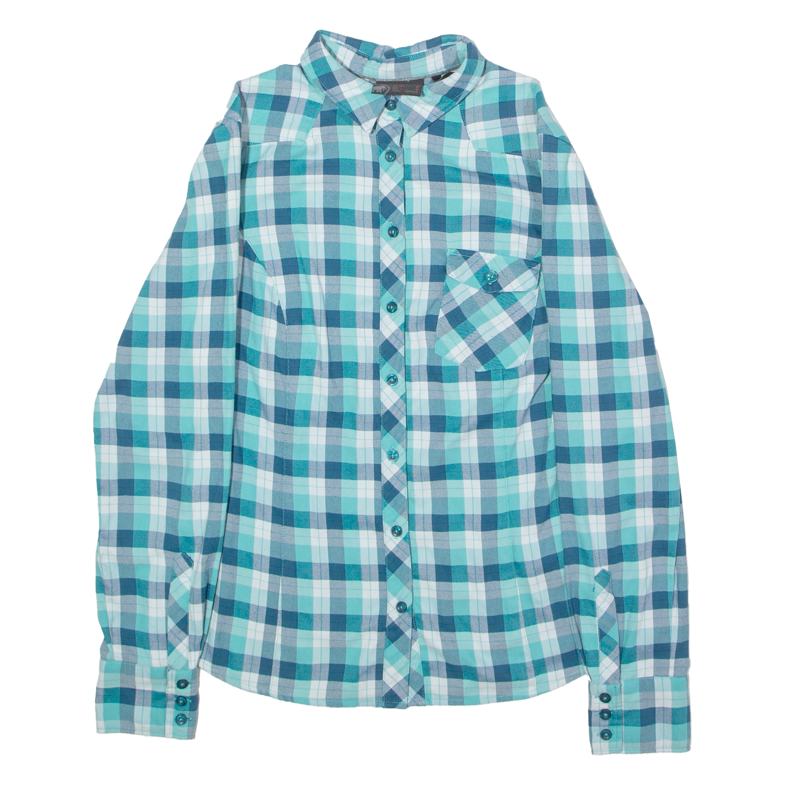 MAMMUT Womens Shirt Green Check Long Sleeve M Refurbished - N/A refurbished available on Cerqular