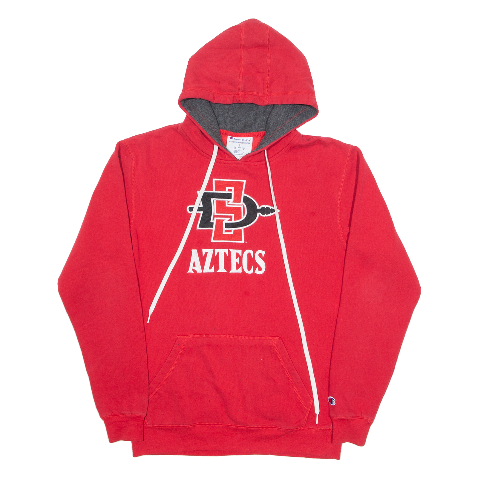 CHAMPION San Diego State Aztecs Basketball Mens Red Hoodie USA S Refurbished - N/A refurbished available on Cerqular