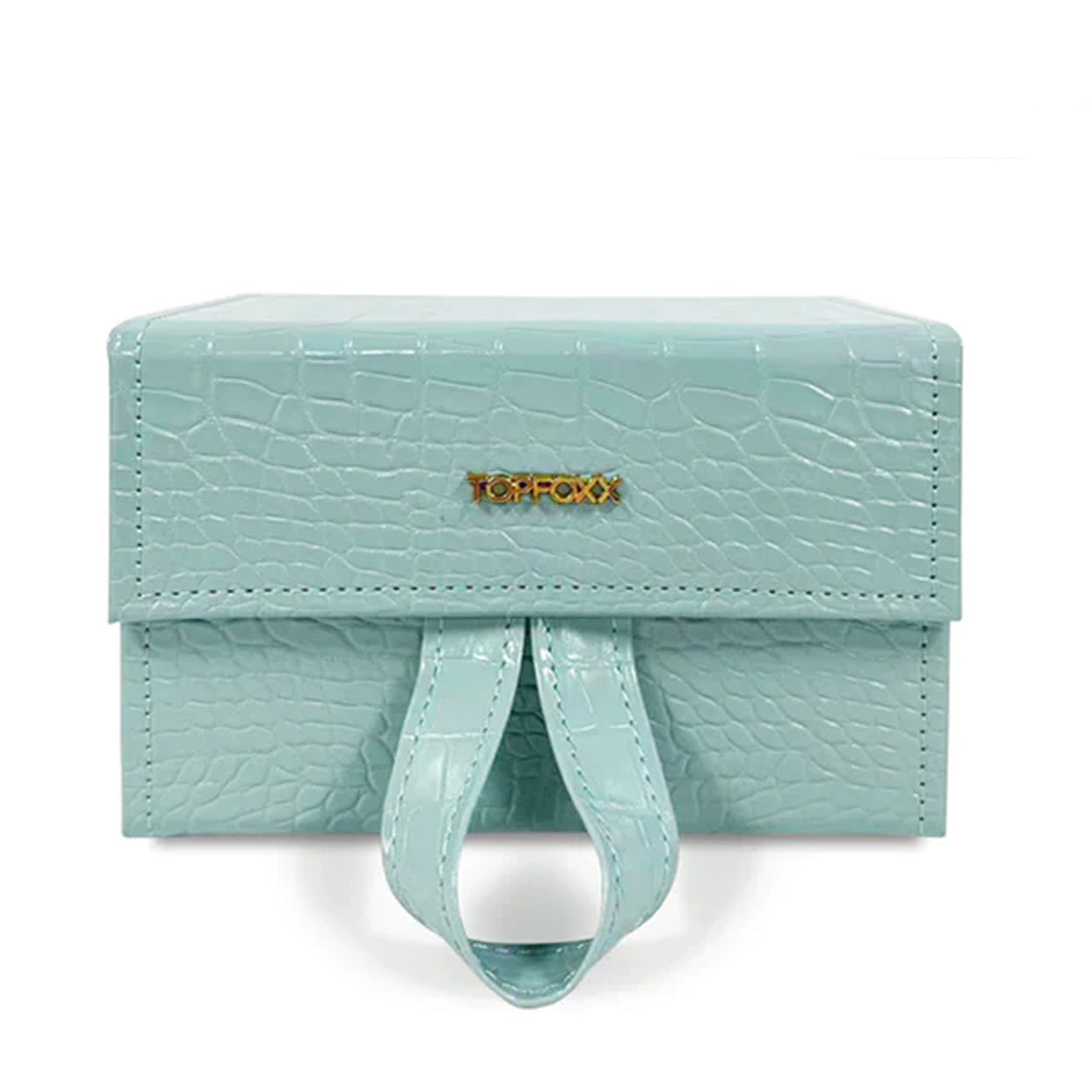 Turquoise Faux Croco Travel Case | Color: Turquoise | Size: OS Refurbished - N/A refurbished available on Cerqular