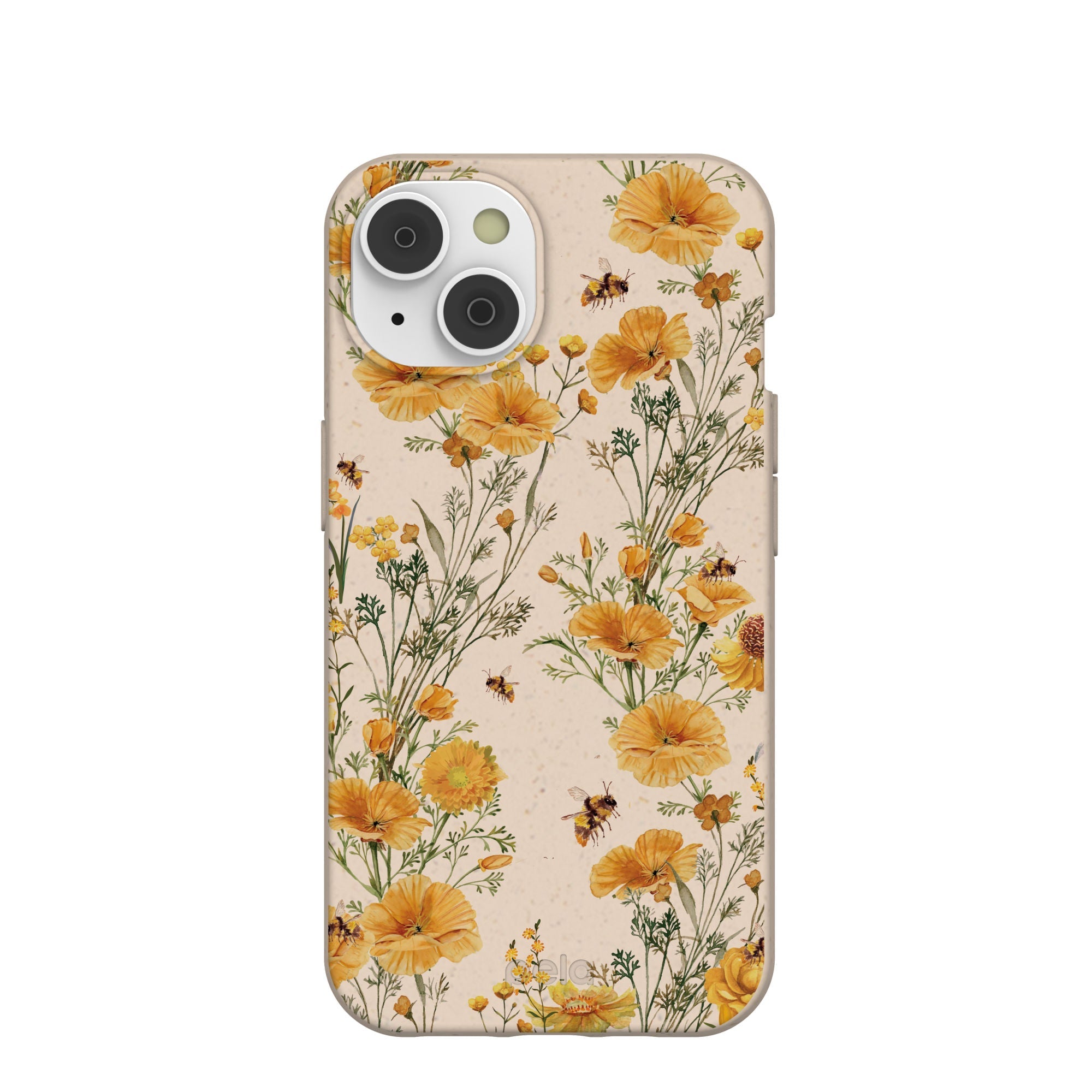 Seashell Vintage Bee iPhone 14/16e Case Refurbished - Pela Case refurbished available on Cerqular