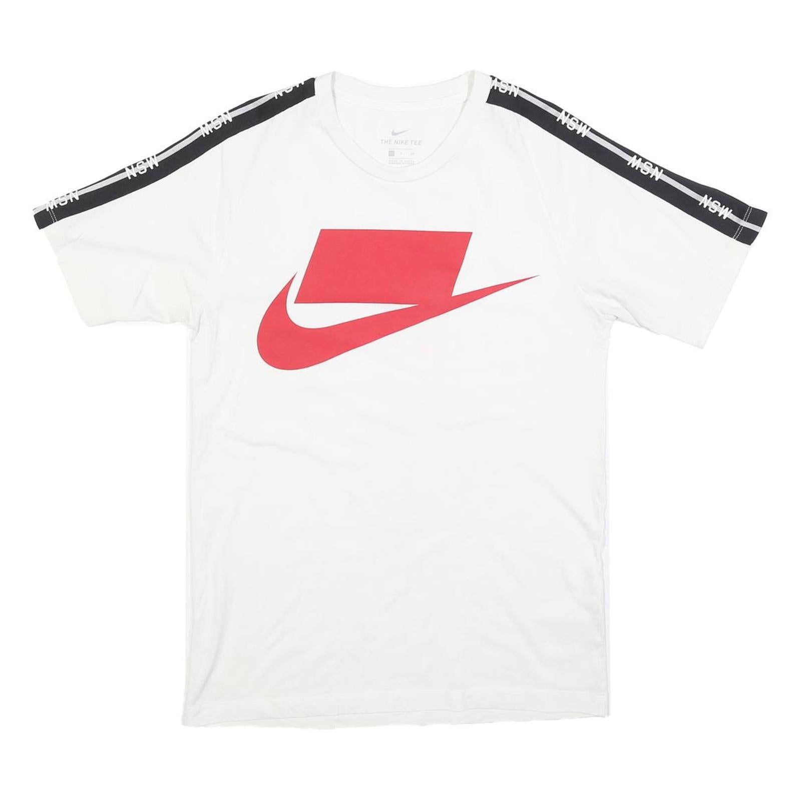 NIKE Mens White & Red Graphic T-Shirt S Short Sleeve Crew Neck Sportswear Refurbished - N/A refurbished available on Cerqular