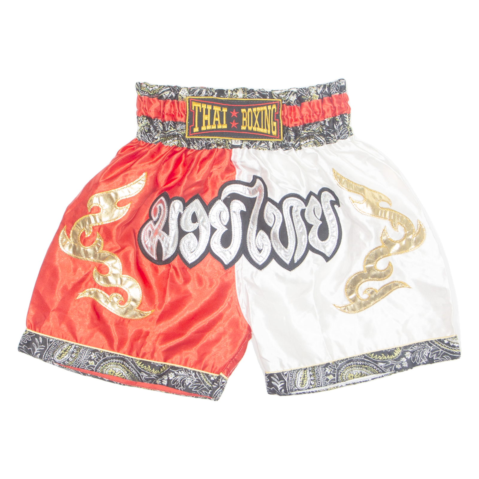 Thai Boxing Mens Sports Shorts Red Relaxed Colourblock M W22 Refurbished - N/A refurbished available on Cerqular