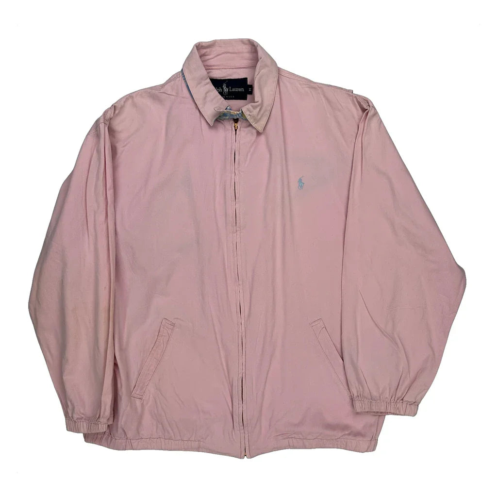 Buy Made In USA Ralph Lauren Harrington Jacket - Medium Pink Cotton Refurbished - $113.89 Made In USA Ralph Lauren Harrington Jacket - Medium Pink Cotton Refurbished - Thrifted (note: this is a term often used to describe second- refurbished available on Cerqular