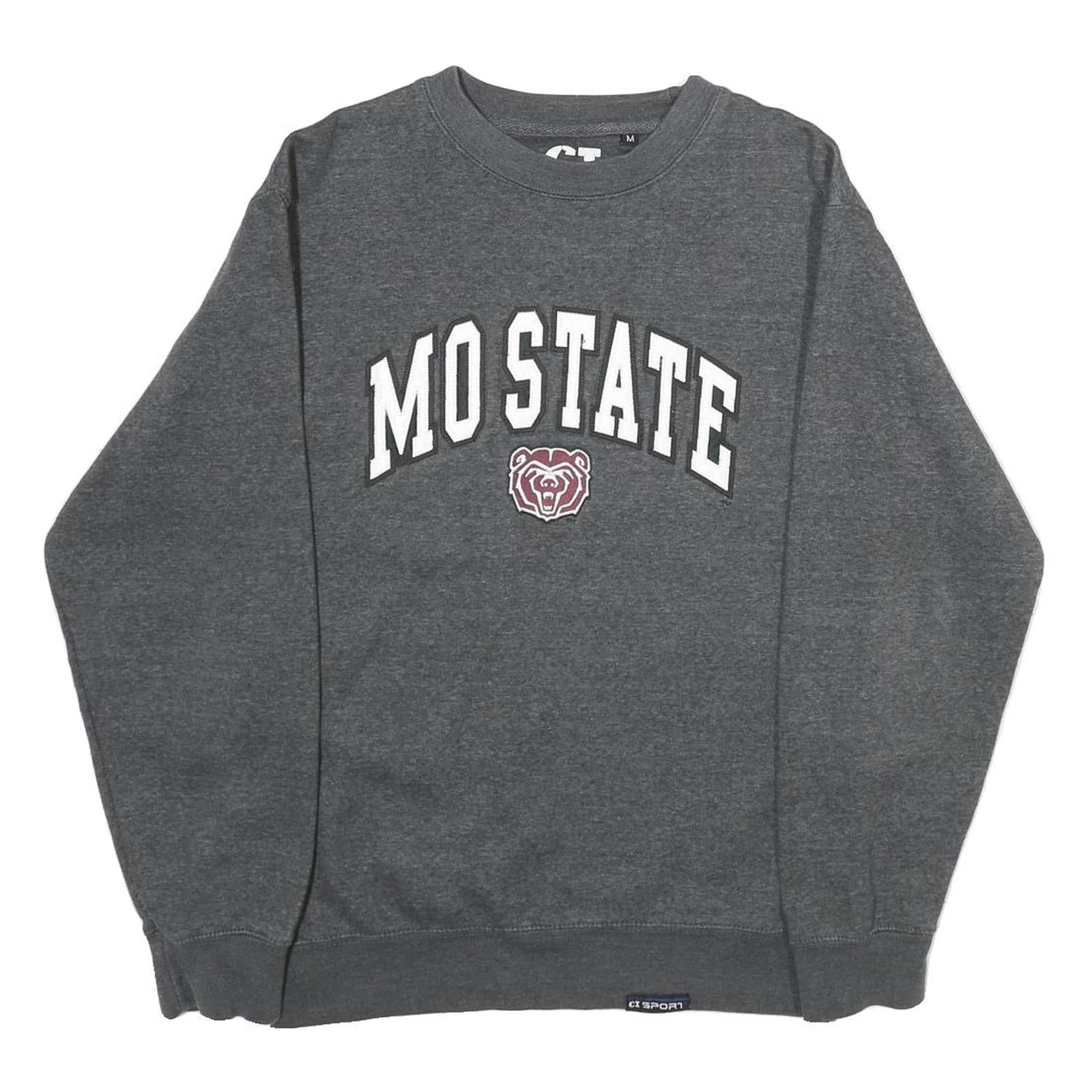 CI SPORT Mens Grey Mo State Crew Neck M Cotton Blend Pullover Sweatshirt Refurbished - N/A refurbished available on Cerqular