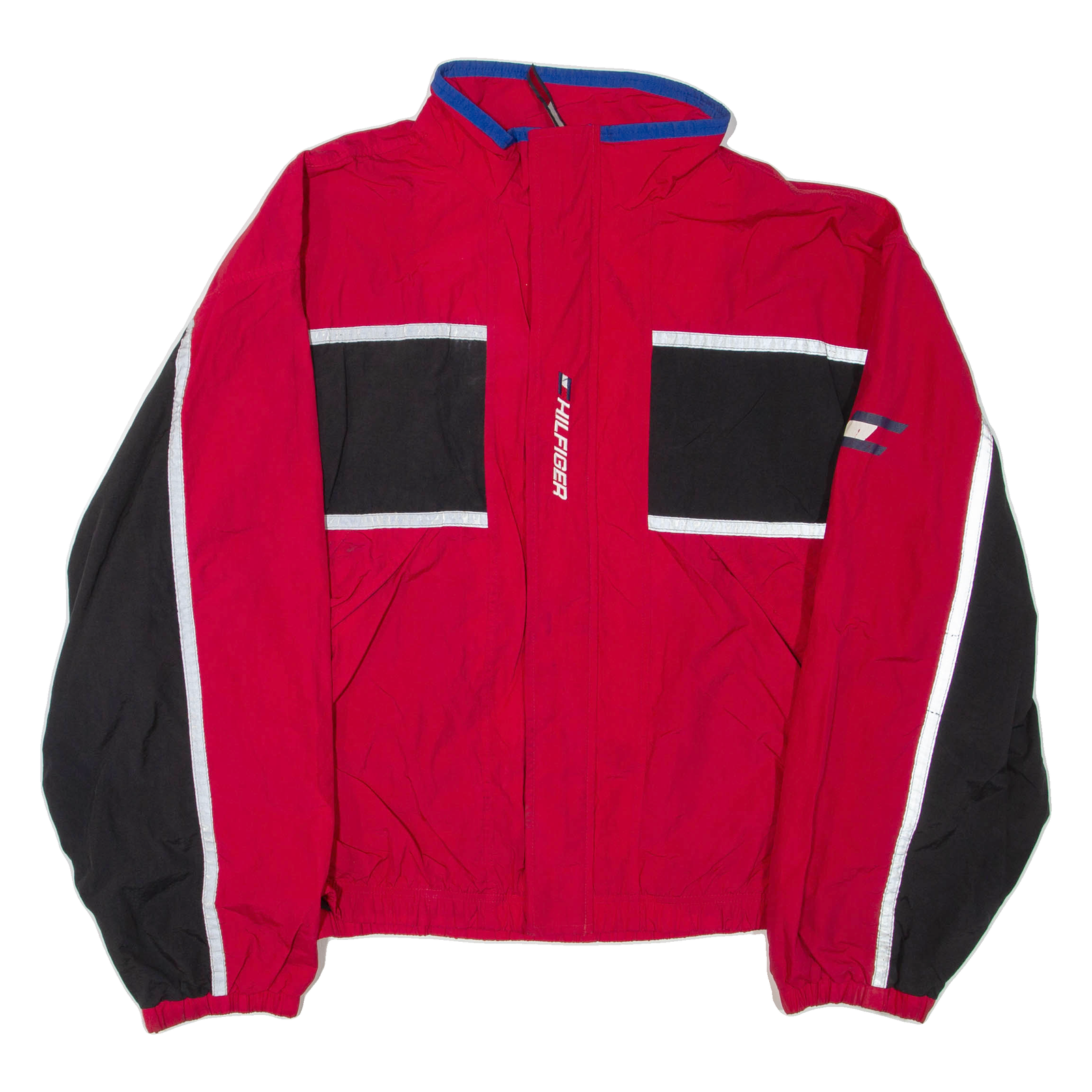 TOMMY HILFIGER Mens Track Jacket Red Nylon XL Refurbished - N/A refurbished available on Cerqular