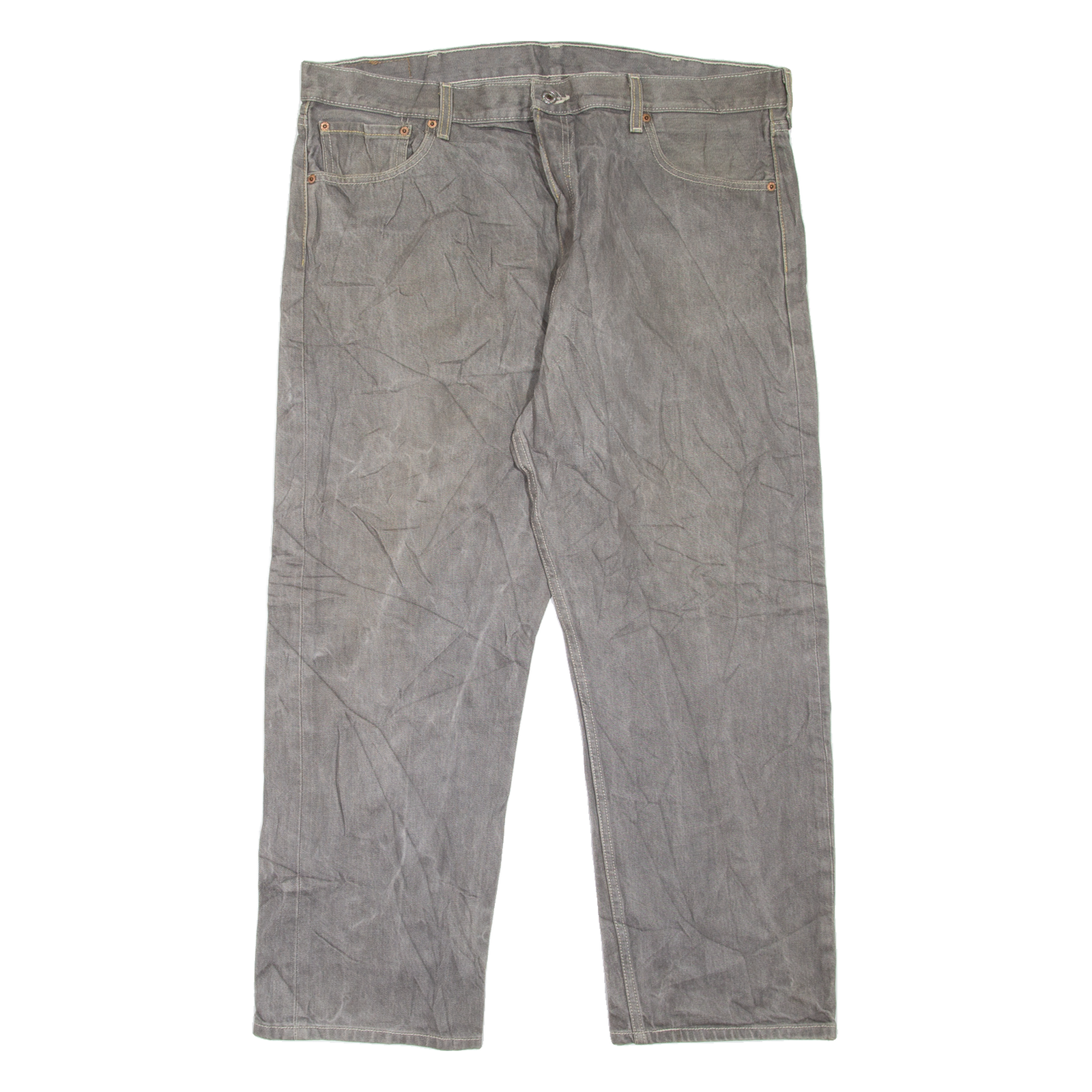 LEVI'S 501 Jeans Mens Grey Regular Straight W39 L27 Refurbished - N/A refurbished available on Cerqular