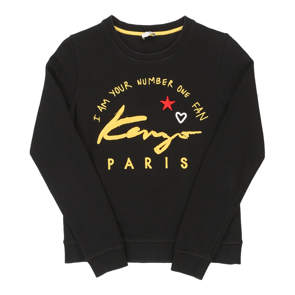 Paris Kenzo Sweatshirt - Small Black Cotton | Size: small Refurbished - N/A (Preloved Designer is not a specific brand, it refurbished available on Cerqular