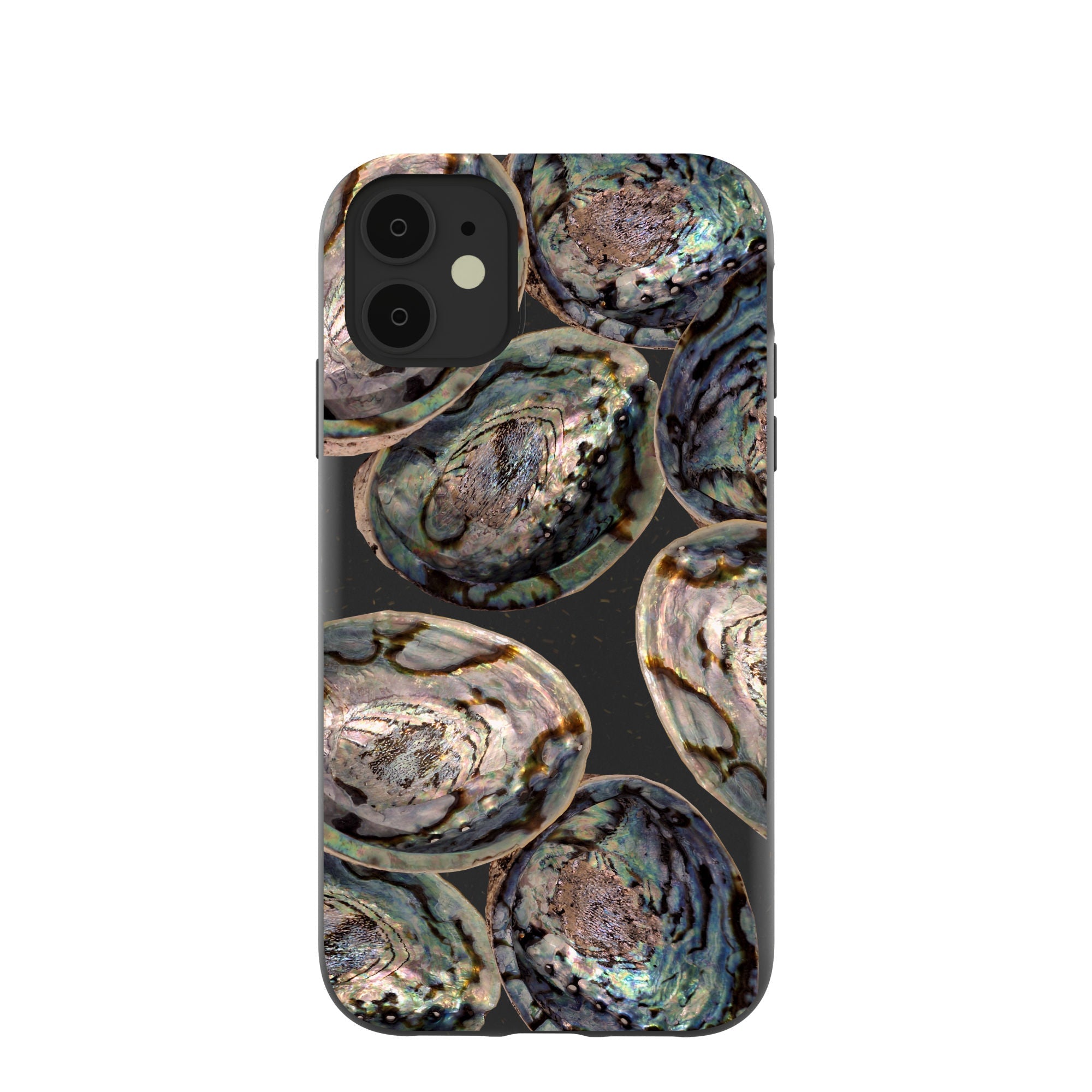 Black Abalone Shells iPhone 11 Case Refurbished - Pela Case refurbished available on Cerqular