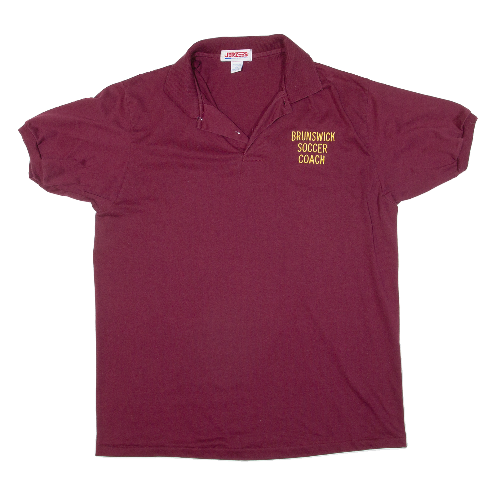 JERZEES Soccer Coach Mens Polo Shirt Maroon XL Refurbished - N/A refurbished available on Cerqular