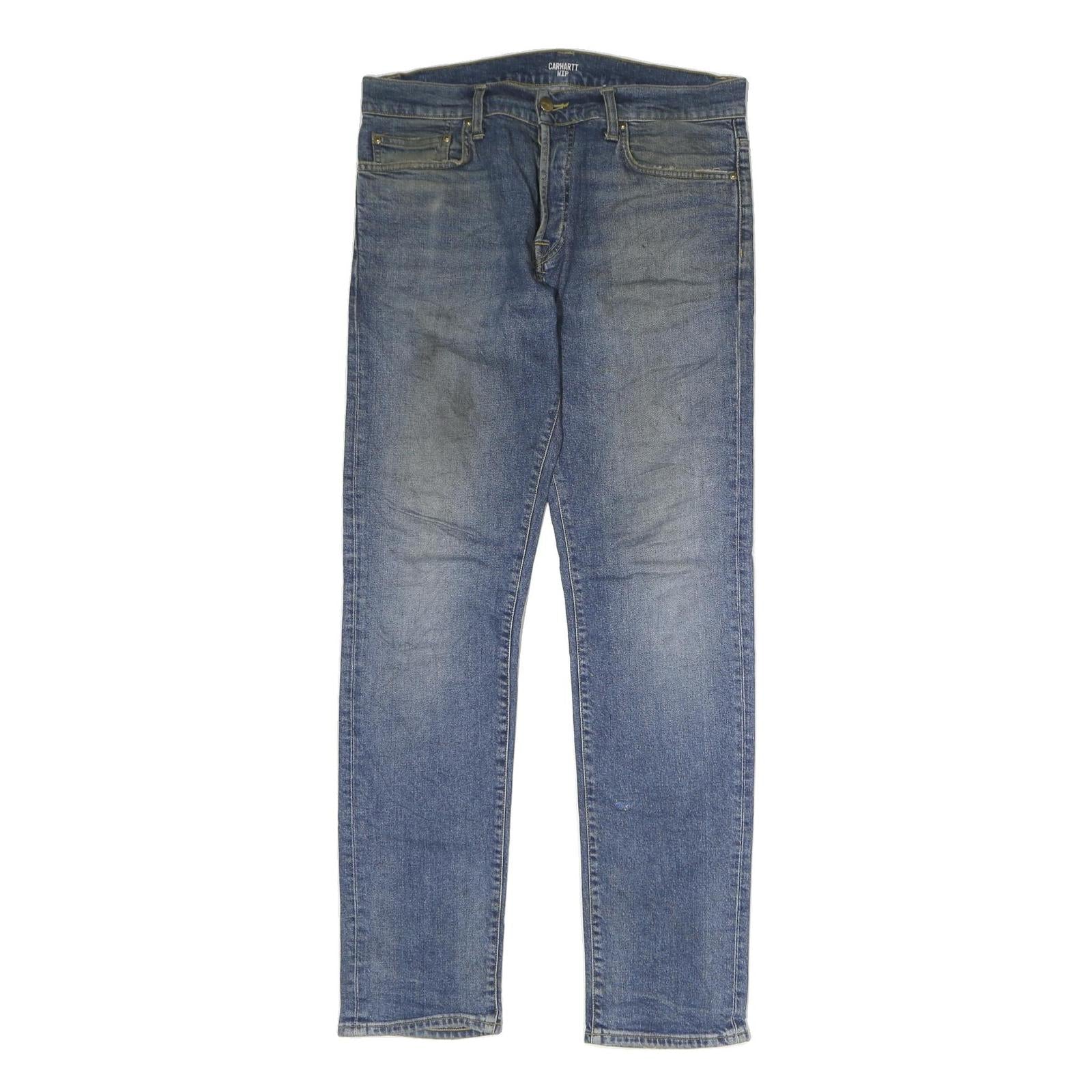 CARHARTT WIP Womens Jeans Blue Slim Straight Denim Medium W35 L32 Classic Style Refurbished - N/A refurbished available on Cerqular