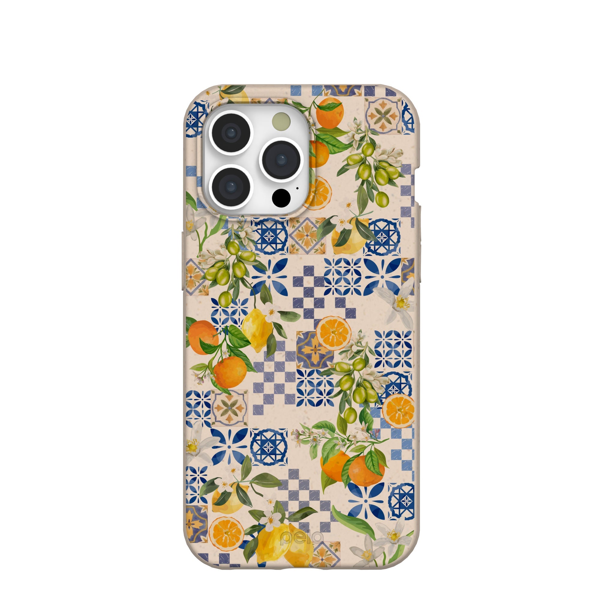 Seashell Amalfi Fruits iPhone 15 Pro Max Case Refurbished - Pela Case refurbished available on Cerqular