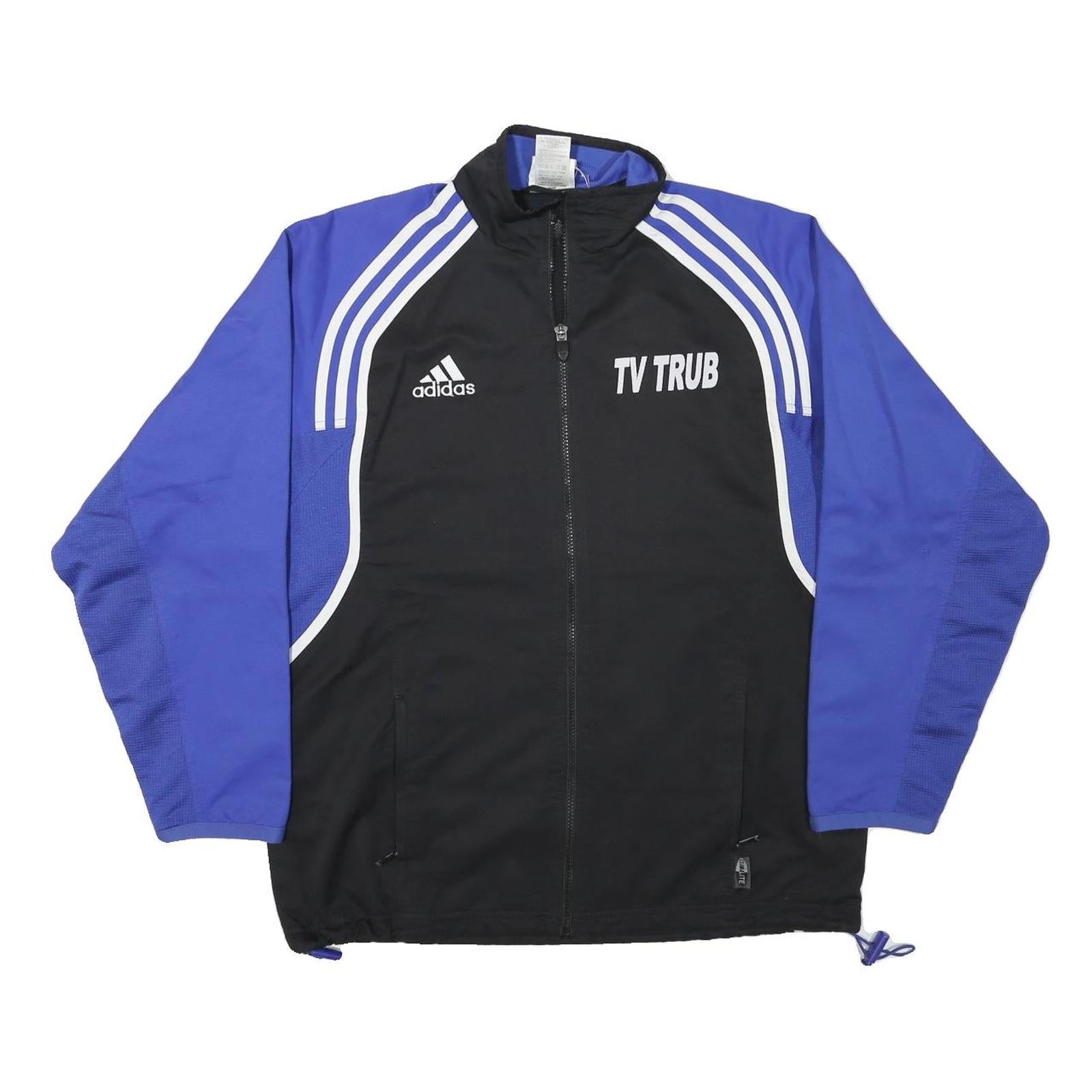 Buy ADIDAS Mens Black & Blue TV Trub Sports Zip Jacket L Polyester Blend Track Top Refurbished - $36.39 ADIDAS Mens Black & Blue TV Trub Sports Zip Jacket L Polyester Blend Track Top Refurbished - N/A refurbished available on Cerqular