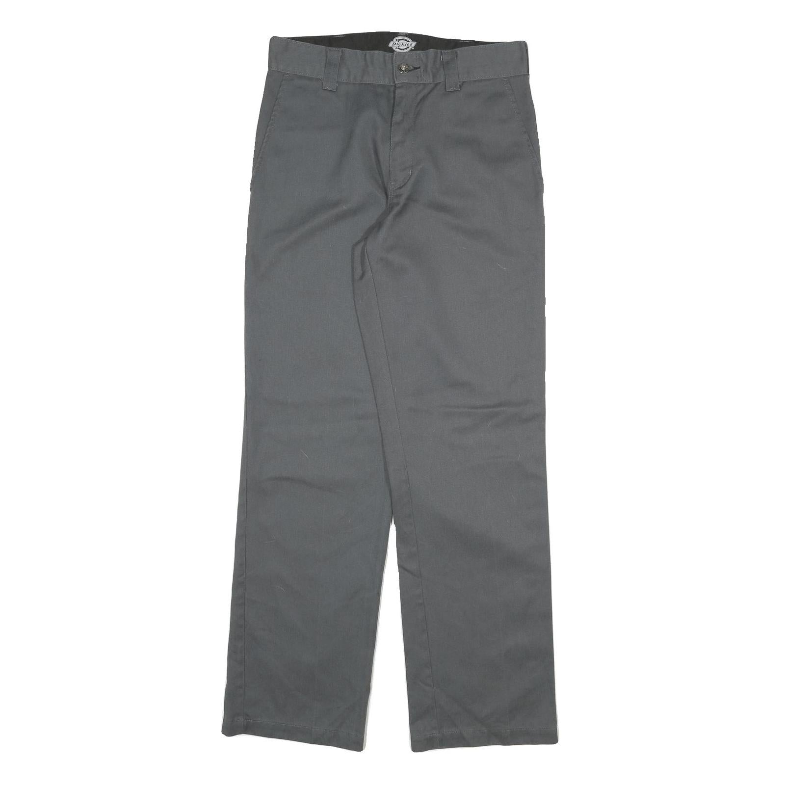 DICKIES Mens Cotton Blend Grey Regular Straight Trousers W30 L31 Workwear Zip Refurbished - N/A refurbished available on Cerqular