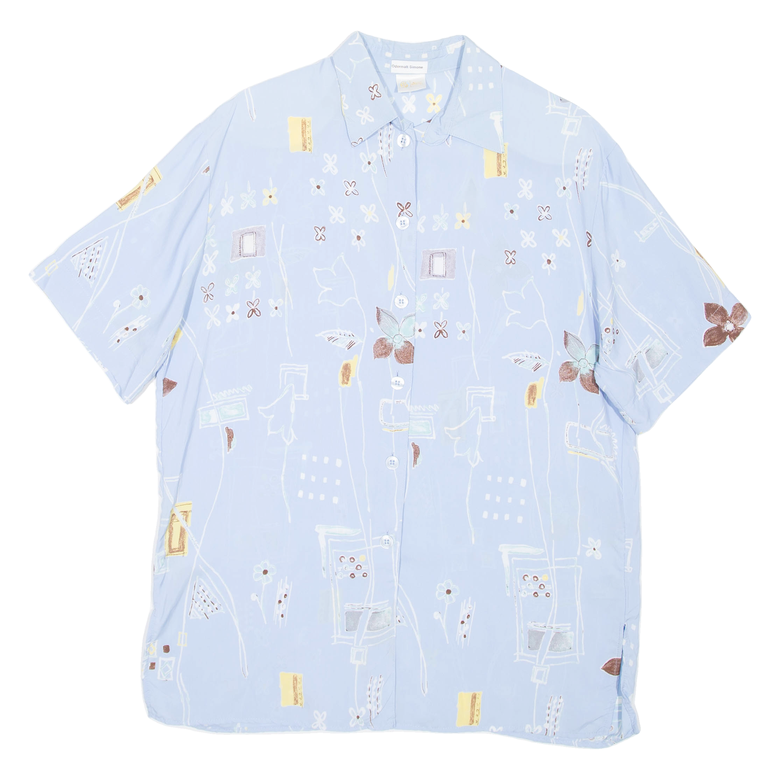 Buy Womens Printed Shirt Blue Collared Floral L Refurbished - $16.89 Womens Printed Shirt Blue Collared Floral L Refurbished - N/A refurbished available on Cerqular