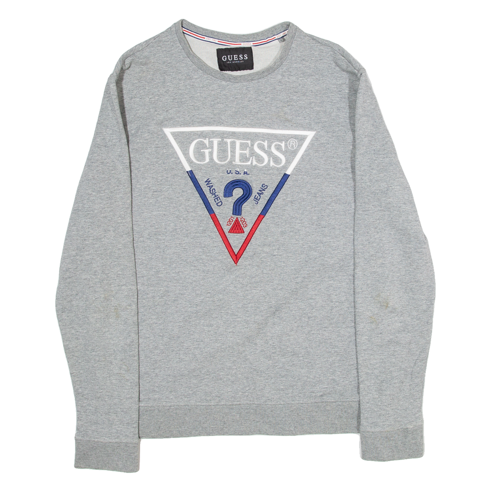 GUESS Womens Sweatshirt Grey 90s USA M Refurbished - N/A refurbished available on Cerqular