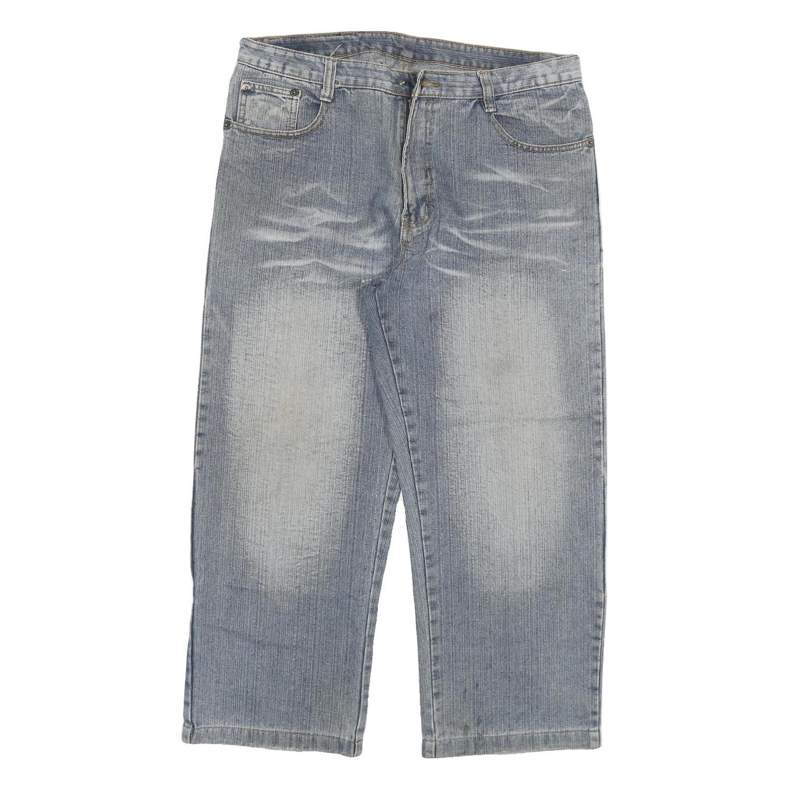 DEAN SHIN Mens Jeans Blue Relaxed Straight Denim Medium W34 L26 Comfortable Fit Refurbished - N/A refurbished available on Cerqular