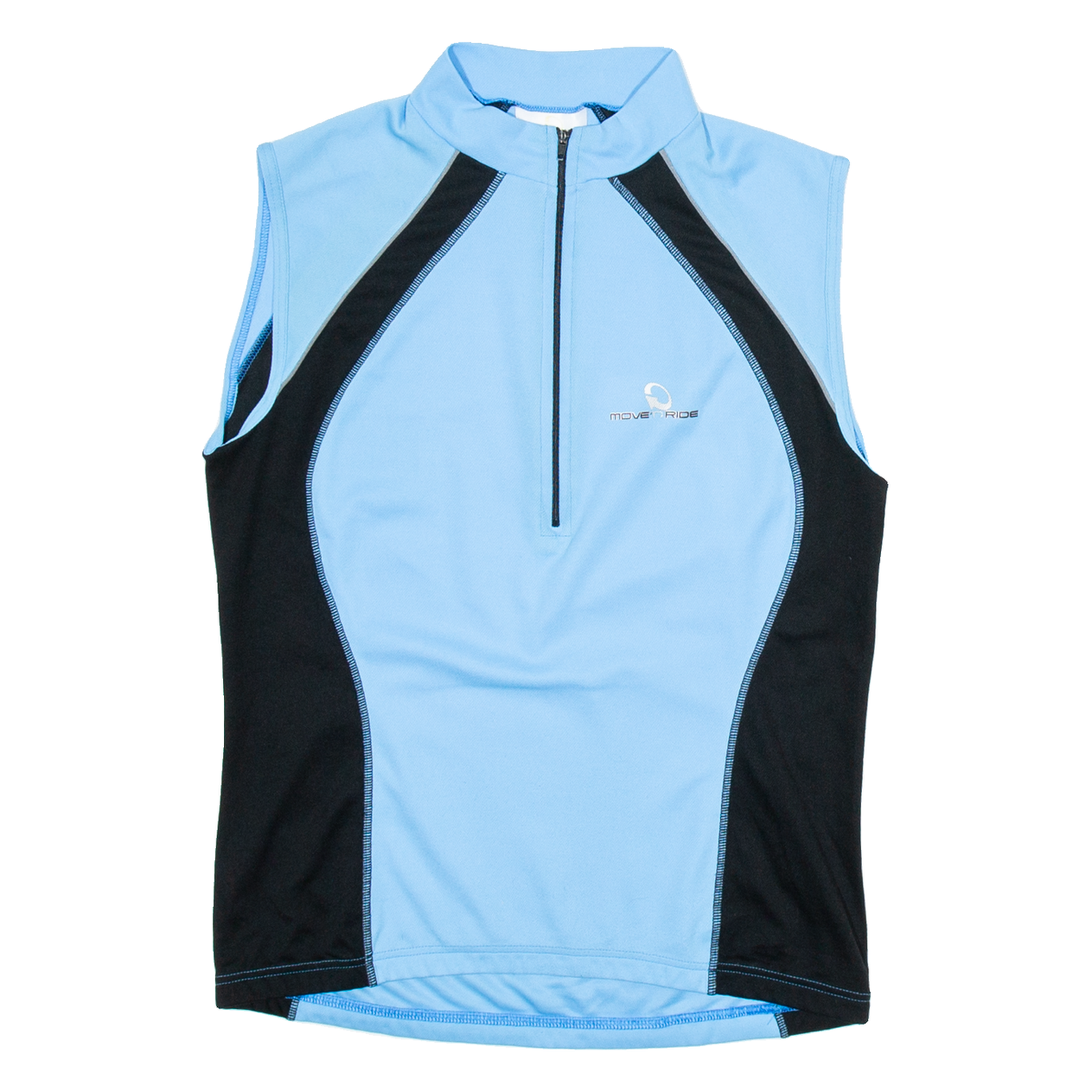 MOVE'N RIDE Cycling Womens Jersey Blue Sleeveless 1/2 Zip L Refurbished - N/A refurbished available on Cerqular