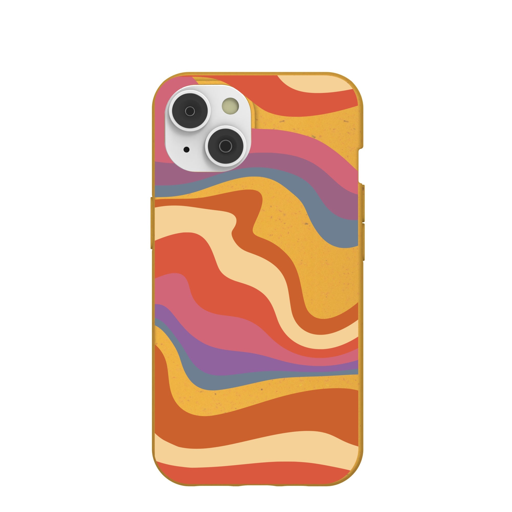 Honey Liquid Sunset iPhone 14/16e Case Refurbished - Pela Case refurbished available on Cerqular