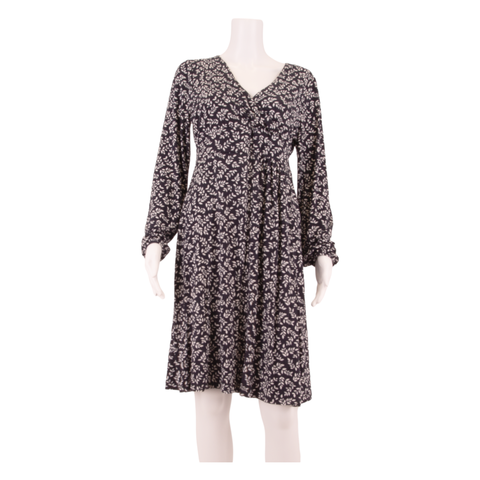 CREW CLOTHING Womens A-Line Dress Black Viscose Floral Knee Length UK 12 Refurbished - N/A refurbished available on Cerqular