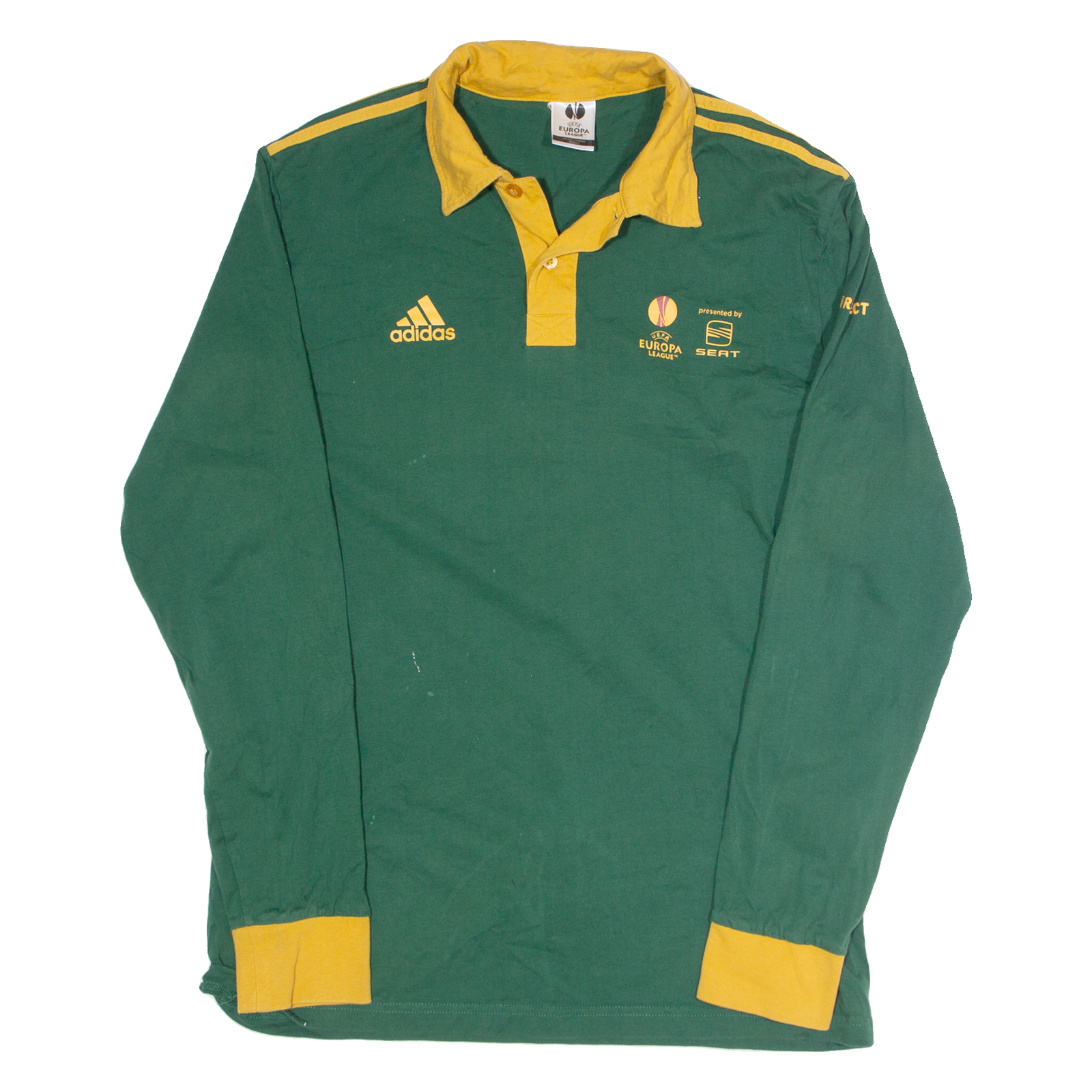 ADIDAS UEFA EUROPA LEAGUE Dublin 2011 Mens Polo Shirt Green Long Sleeve L Refurbished - N/A refurbished available on Cerqular