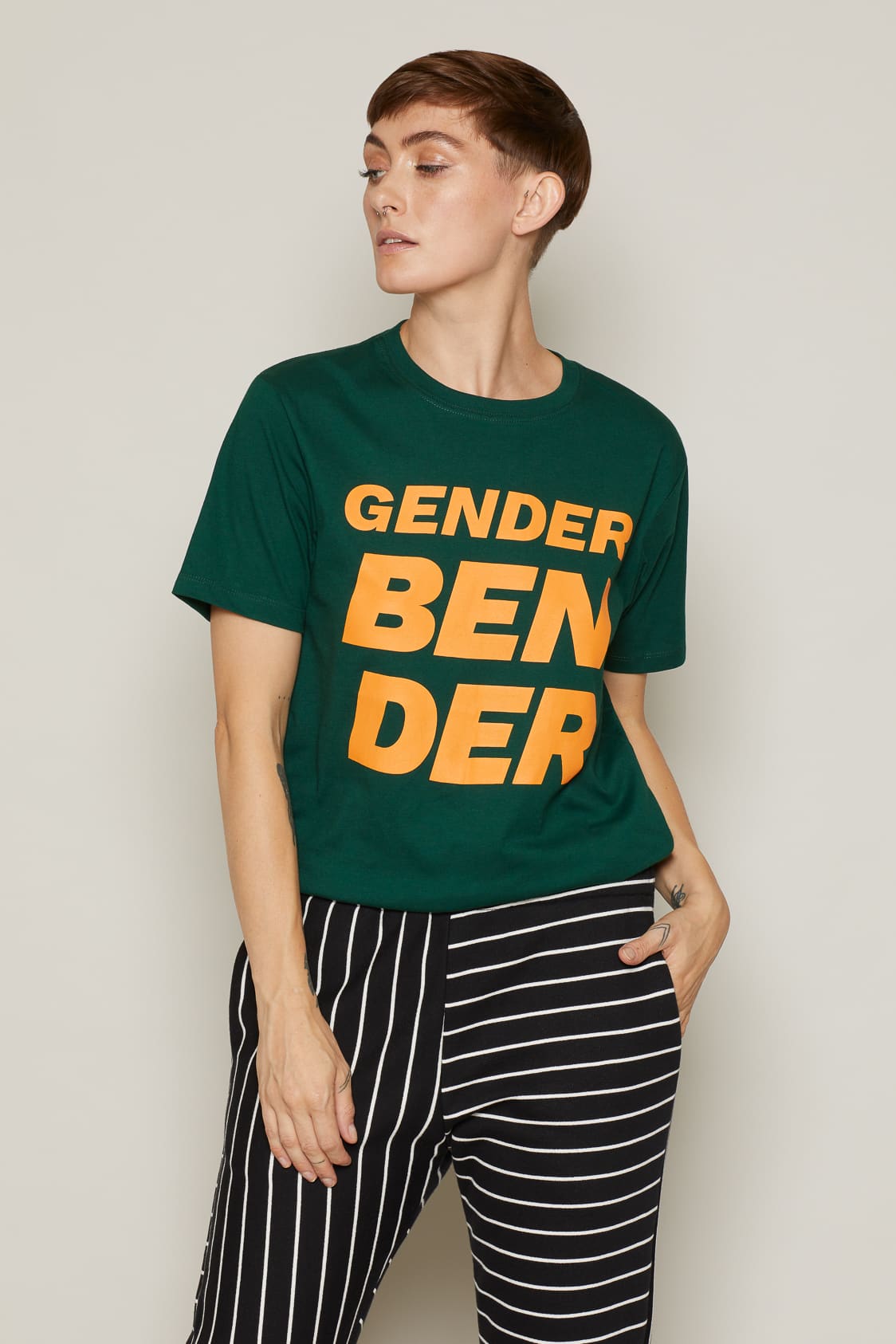 Gender Bender T-Shirt (Green) | size: XS Refurbished - N/A refurbished available on Cerqular