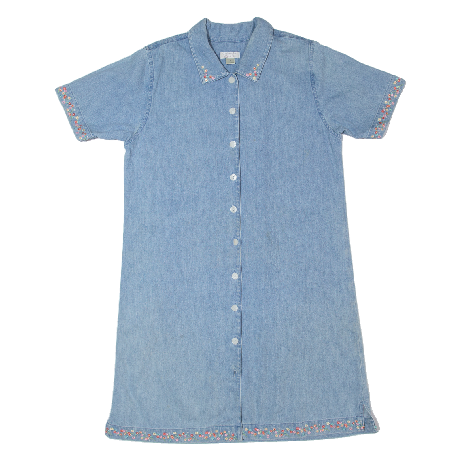 CHRISTOPHER & BANKS Oversized Womens Shirt Dress Blue Denim 90s Midi M Refurbished - N/A refurbished available on Cerqular