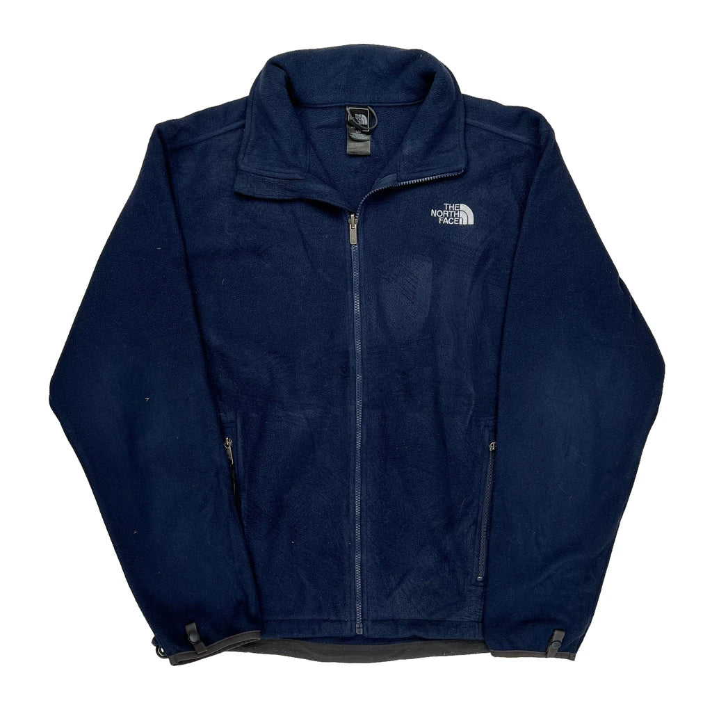 The North Face Fleece Jacket - Large Navy Polyester Refurbished - Thrifted (note: this is a term often used to describe second- refurbished available on Cerqular