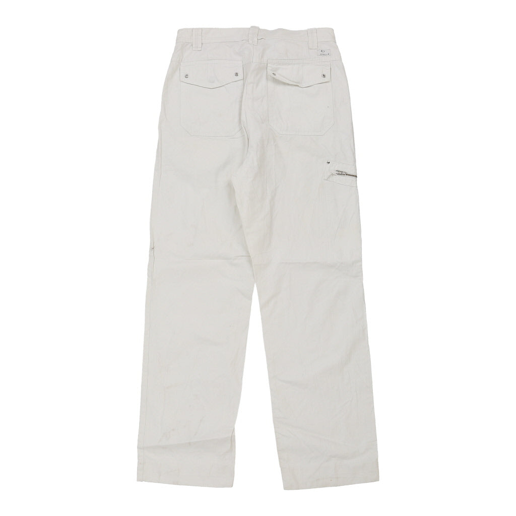 Dielle Cargo Trousers - 32W UK 12 White Cotton Refurbished - Thrifted (note: this is a term often used to describe second- refurbished available on Cerqular