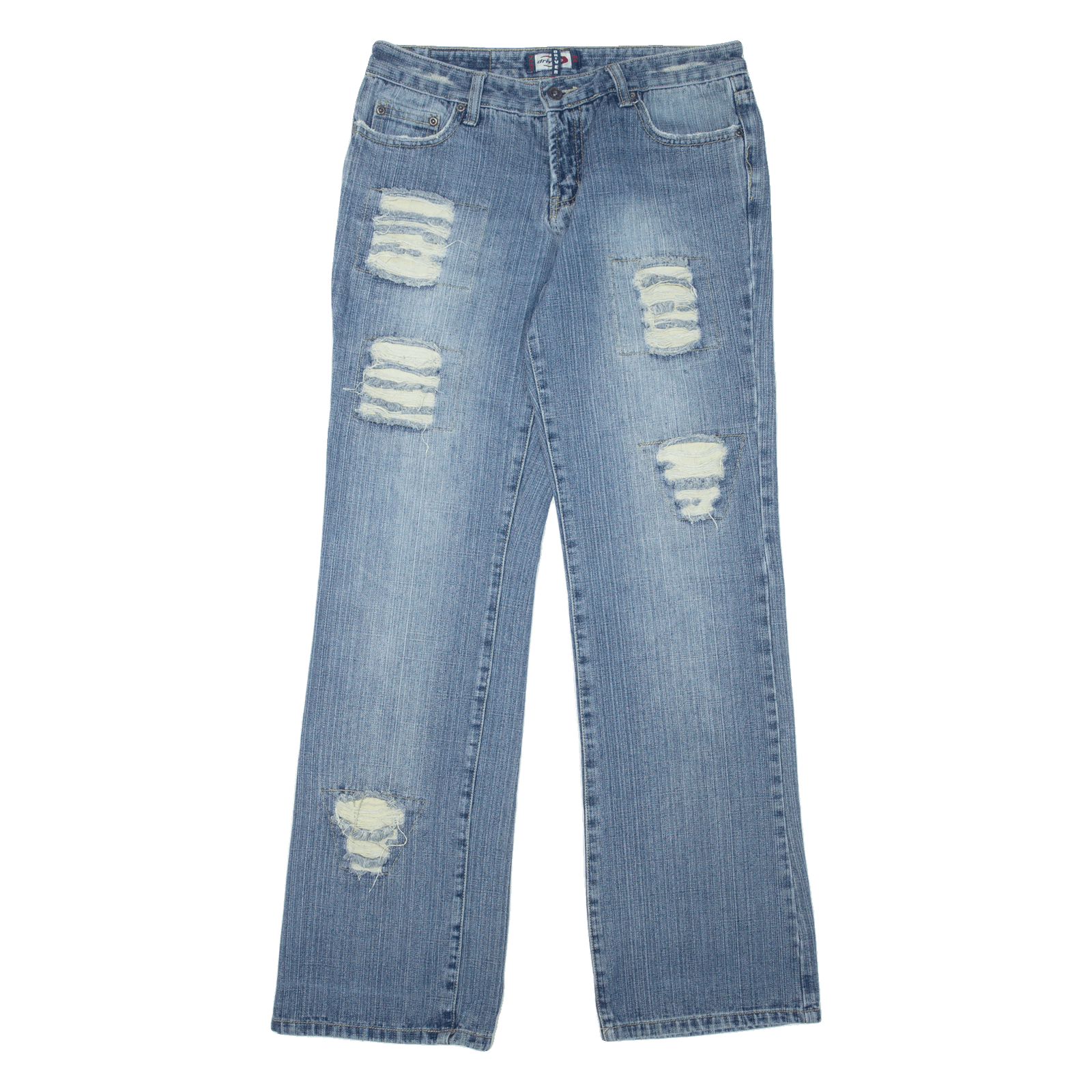 DRIVER Distressed Womens Jeans Blue Relaxed Bootcut Stone Wash W31 L32 Refurbished - N/A refurbished available on Cerqular