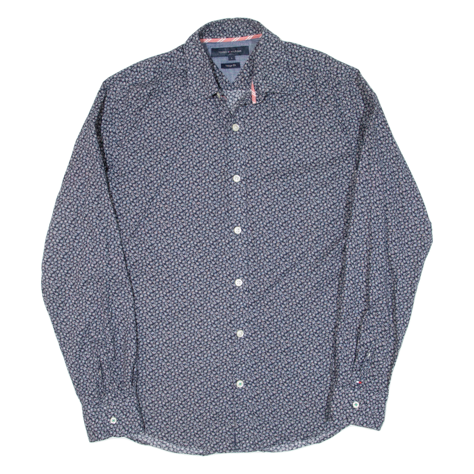 TOMMY HILFIGER Fit Mens Shirt Blue Floral Long Sleeve S Refurbished - N/A refurbished available on Cerqular