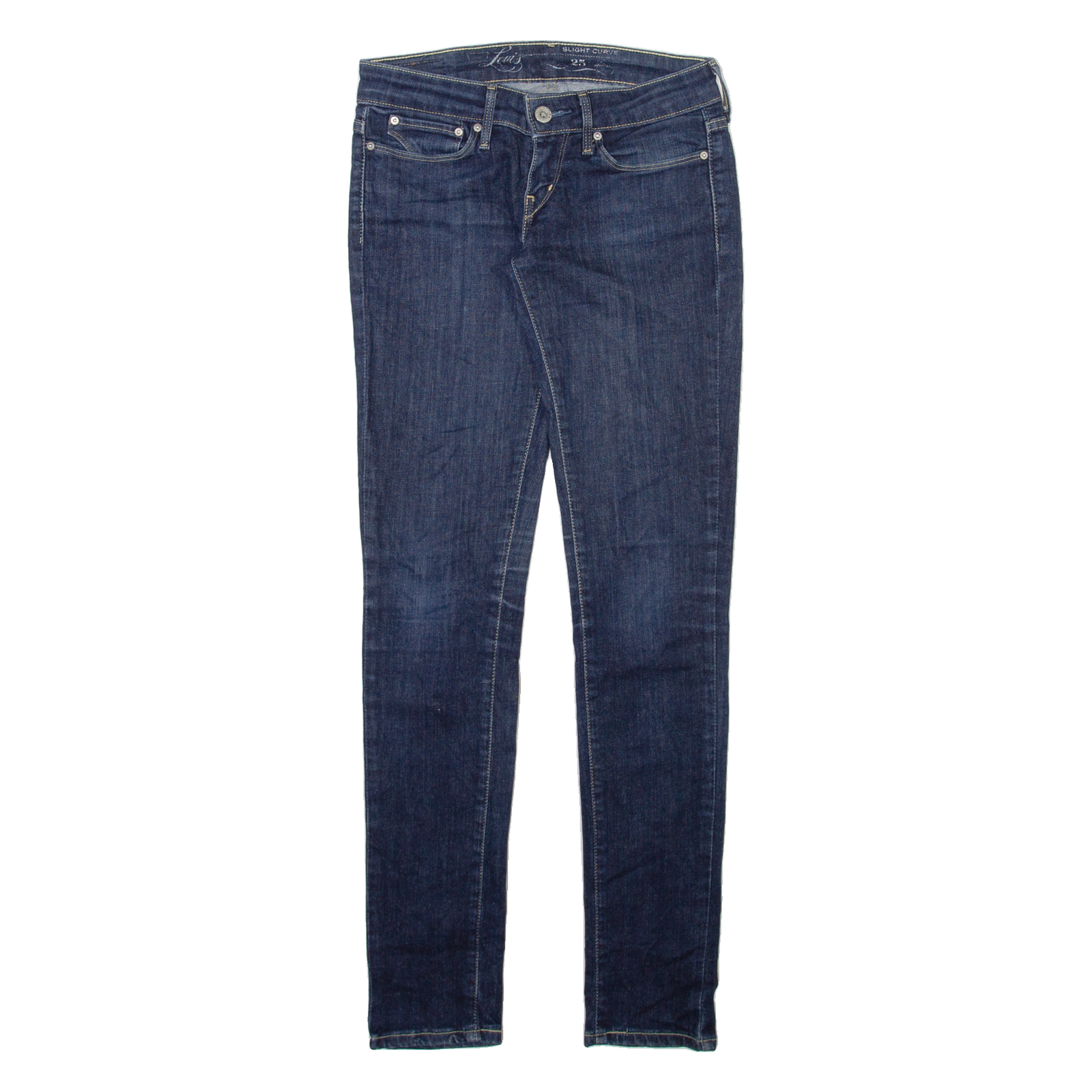 LEVI'S Slight Curve Womens Jeans Blue Slim Skinny W25 L32 Refurbished - N/A refurbished available on Cerqular