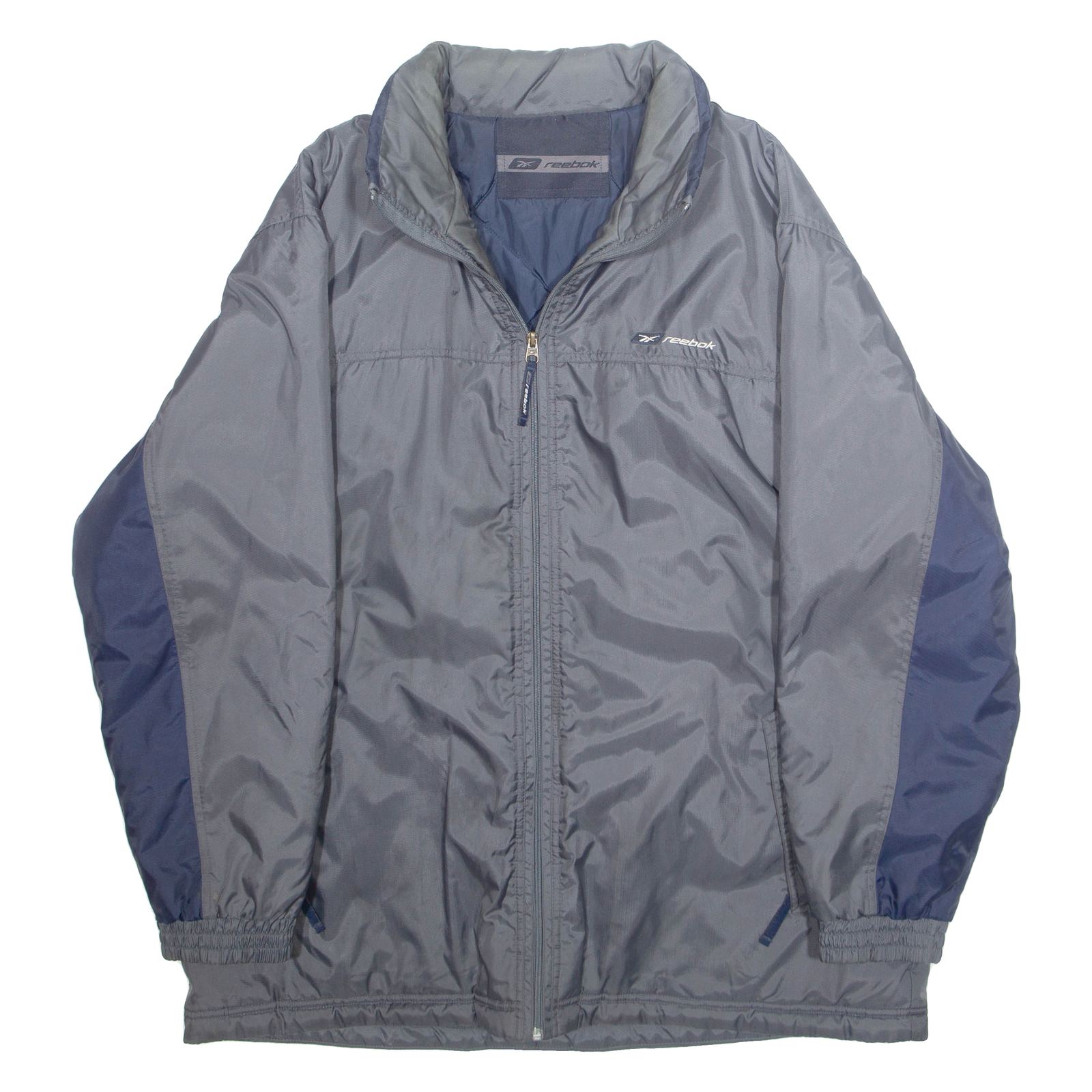 REEBOK Mens Jacket Grey Nylon L Refurbished - N/A refurbished available on Cerqular