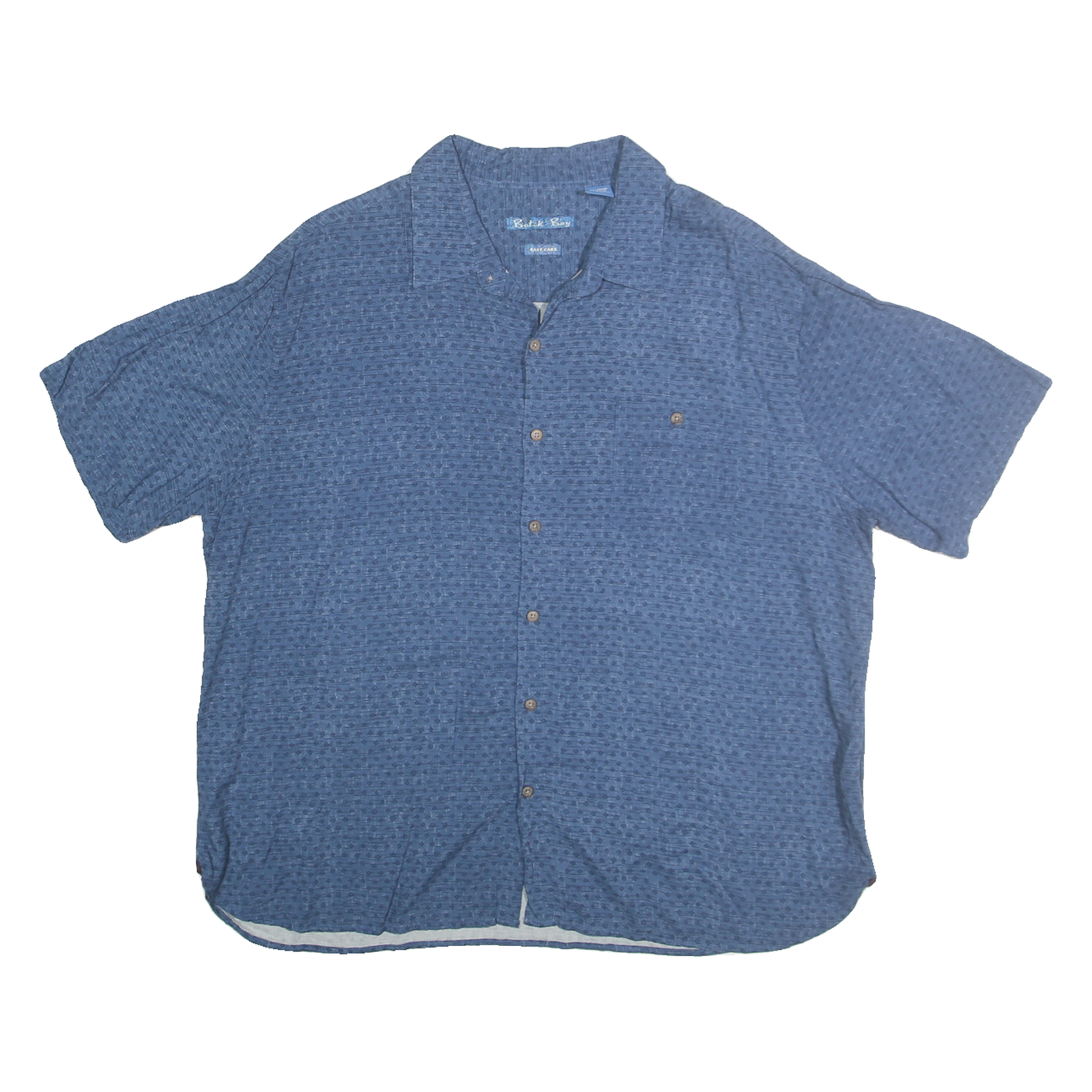 BATIK BAY Mens Blue Rayon Shirt 2XL Casual Summer Button Shirt Refurbished - N/A refurbished available on Cerqular