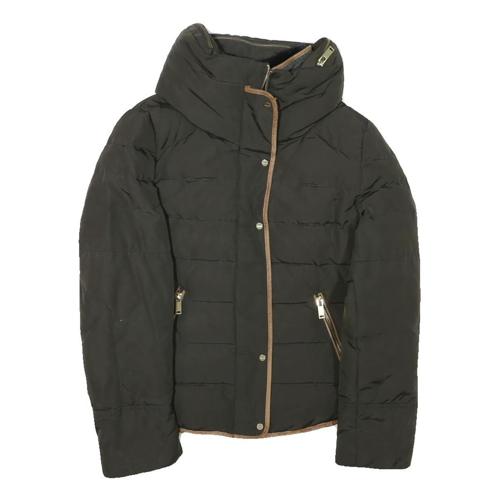 ZARA BASIC Womens Black Jacket M Polyester Blend Plain Zip Comfortable Casual Refurbished - N/A refurbished available on Cerqular