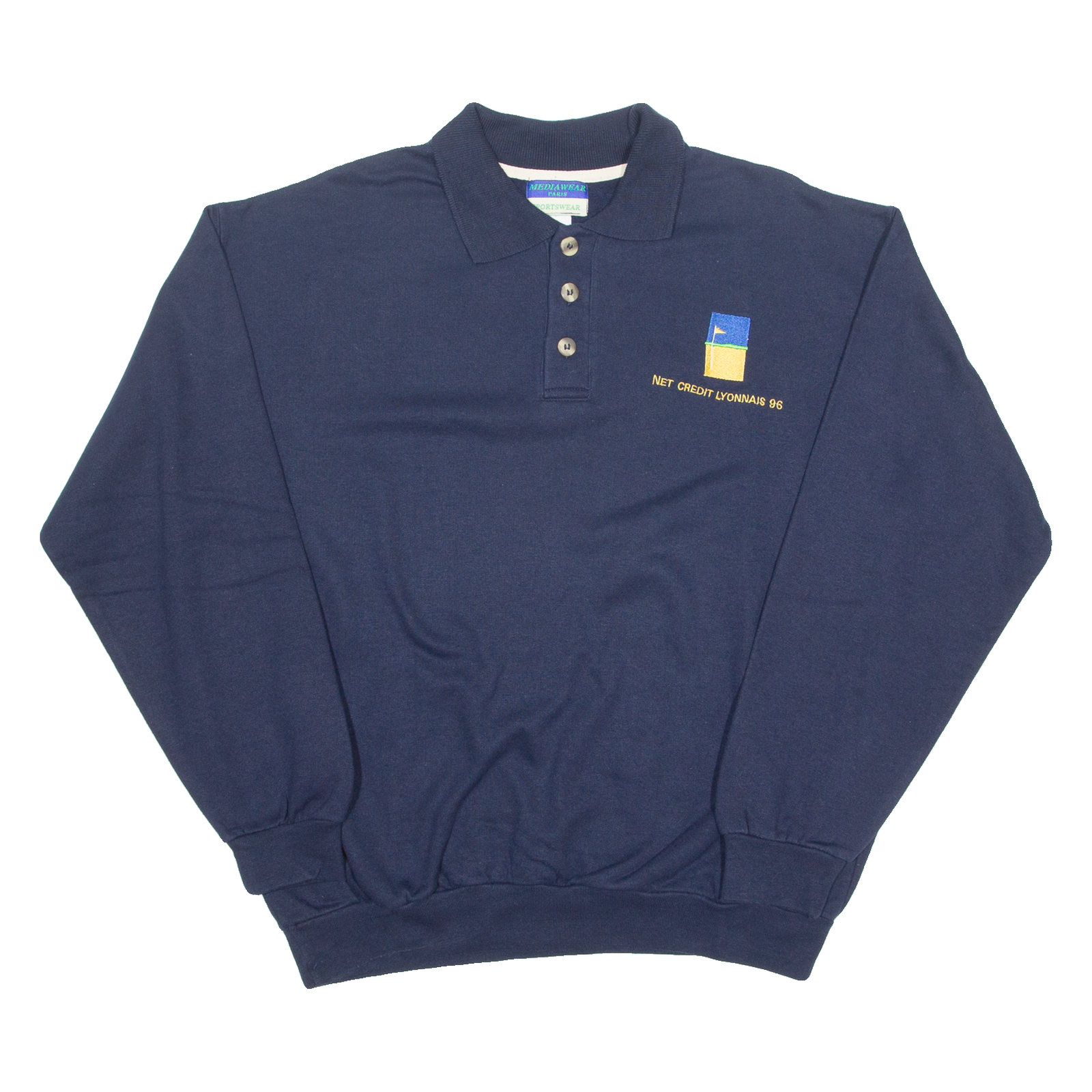 MEDIAWARE Mens Sweatshirt Blue Collared M Refurbished - N/A refurbished available on Cerqular