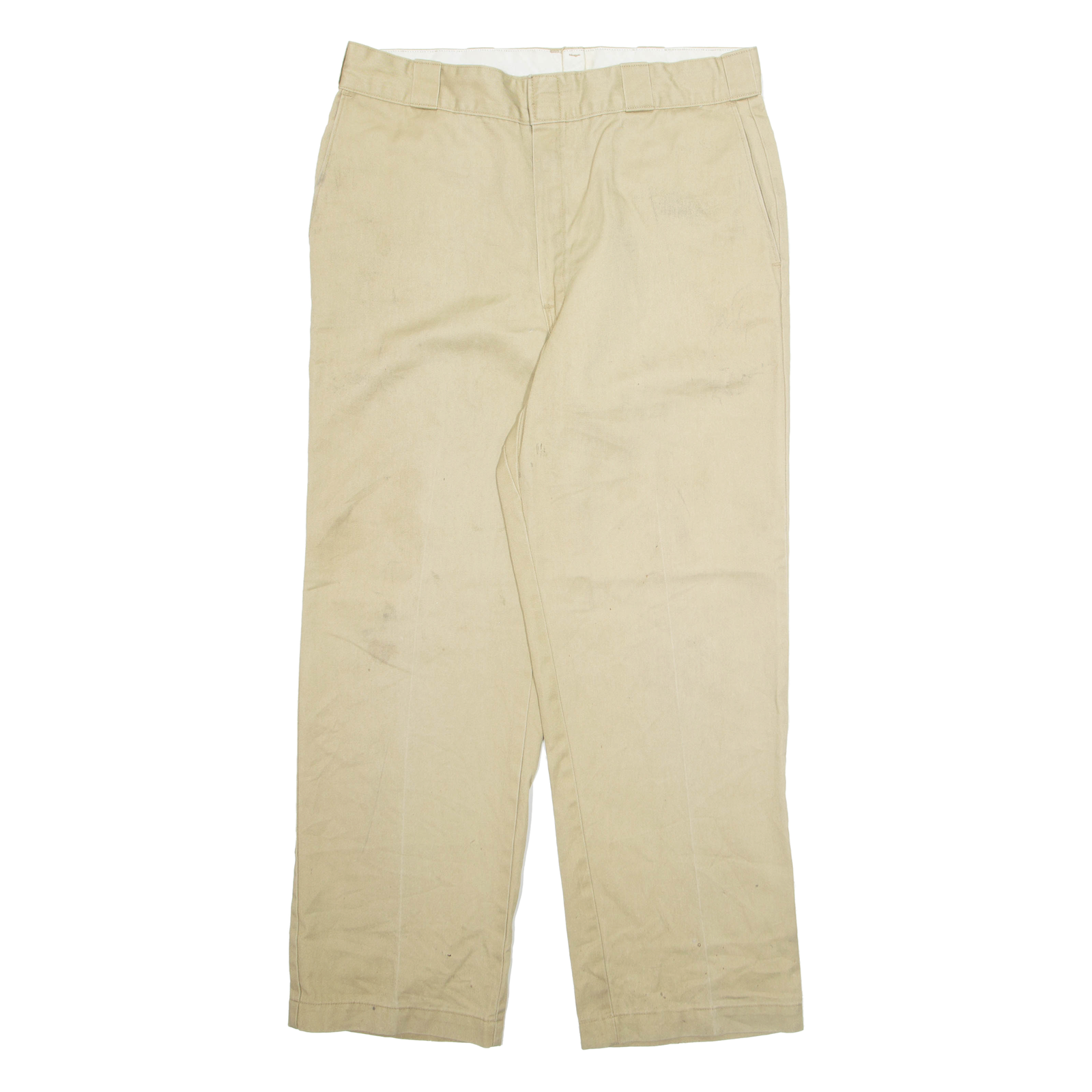 DICKIES Chino Mens Trousers Beige Regular Straight W36 L30 Refurbished - N/A refurbished available on Cerqular