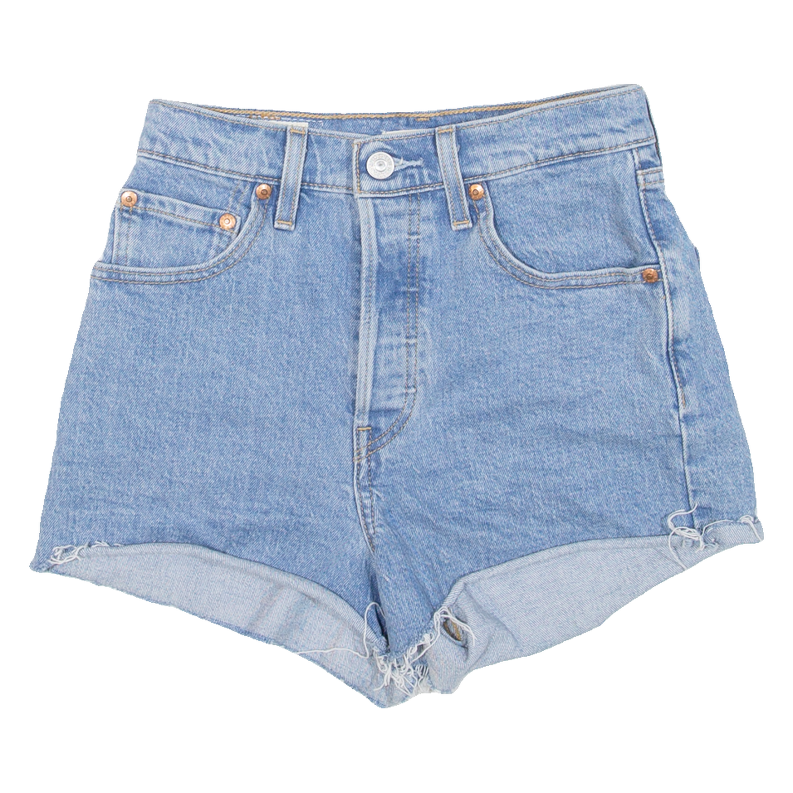 LEVI'S Womens Denim Shorts Blue XS W25 Refurbished - N/A refurbished available on Cerqular