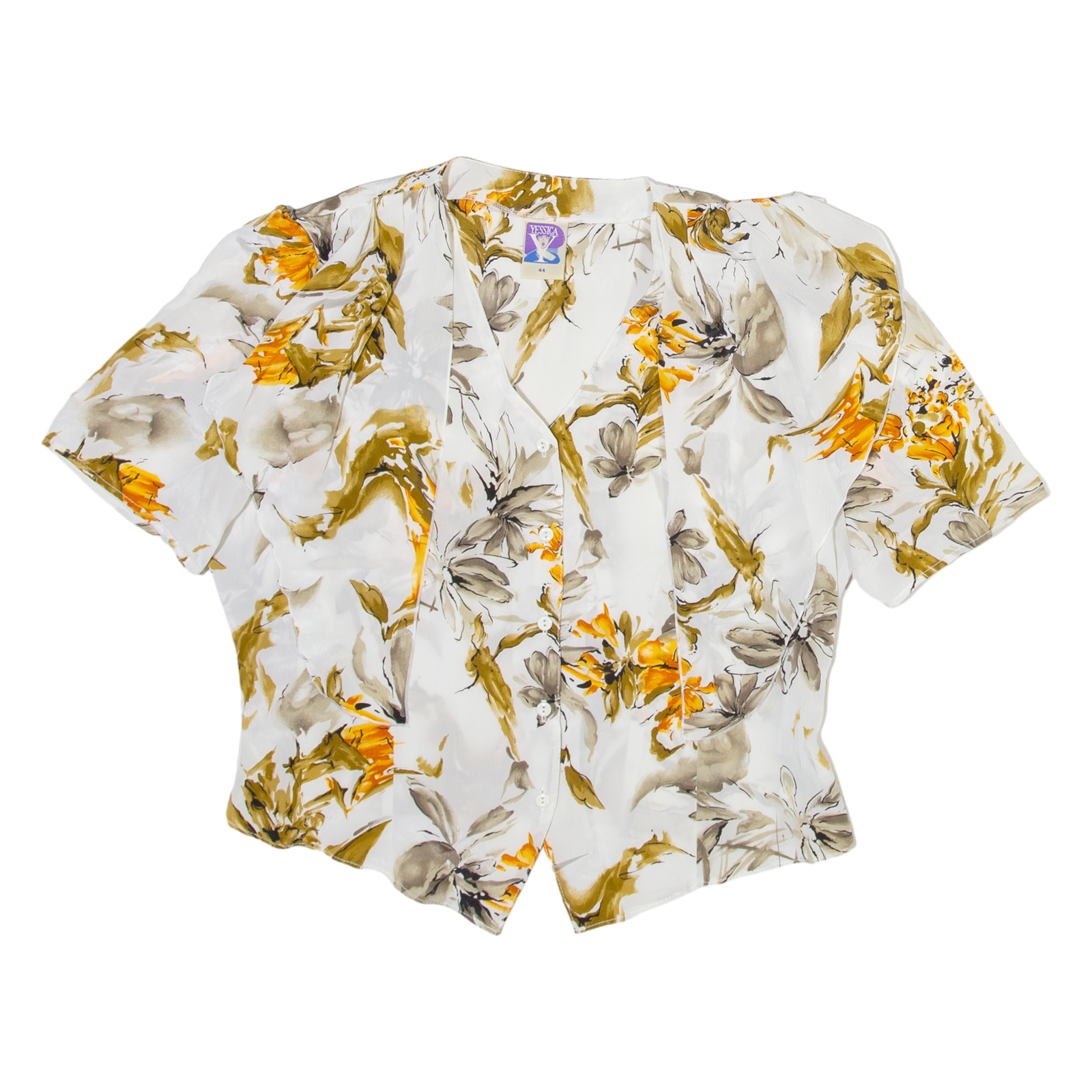Buy YESSICA Womens Printed Blouse White V-Neck Viscose Floral L Refurbished - $16.89 YESSICA Womens Printed Blouse White V-Neck Viscose Floral L Refurbished - N/A refurbished available on Cerqular